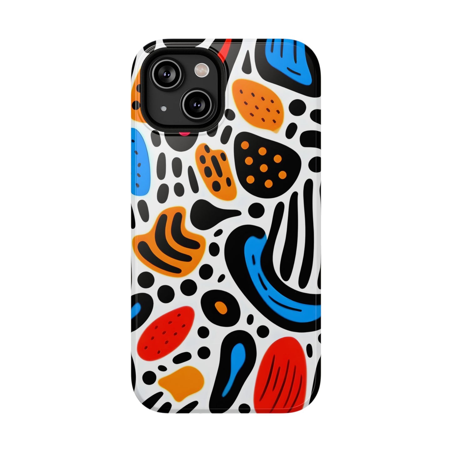Colorful Abstract Doodle Phone Case – MagSafe Compatible for iPhone & Samsung Galaxy