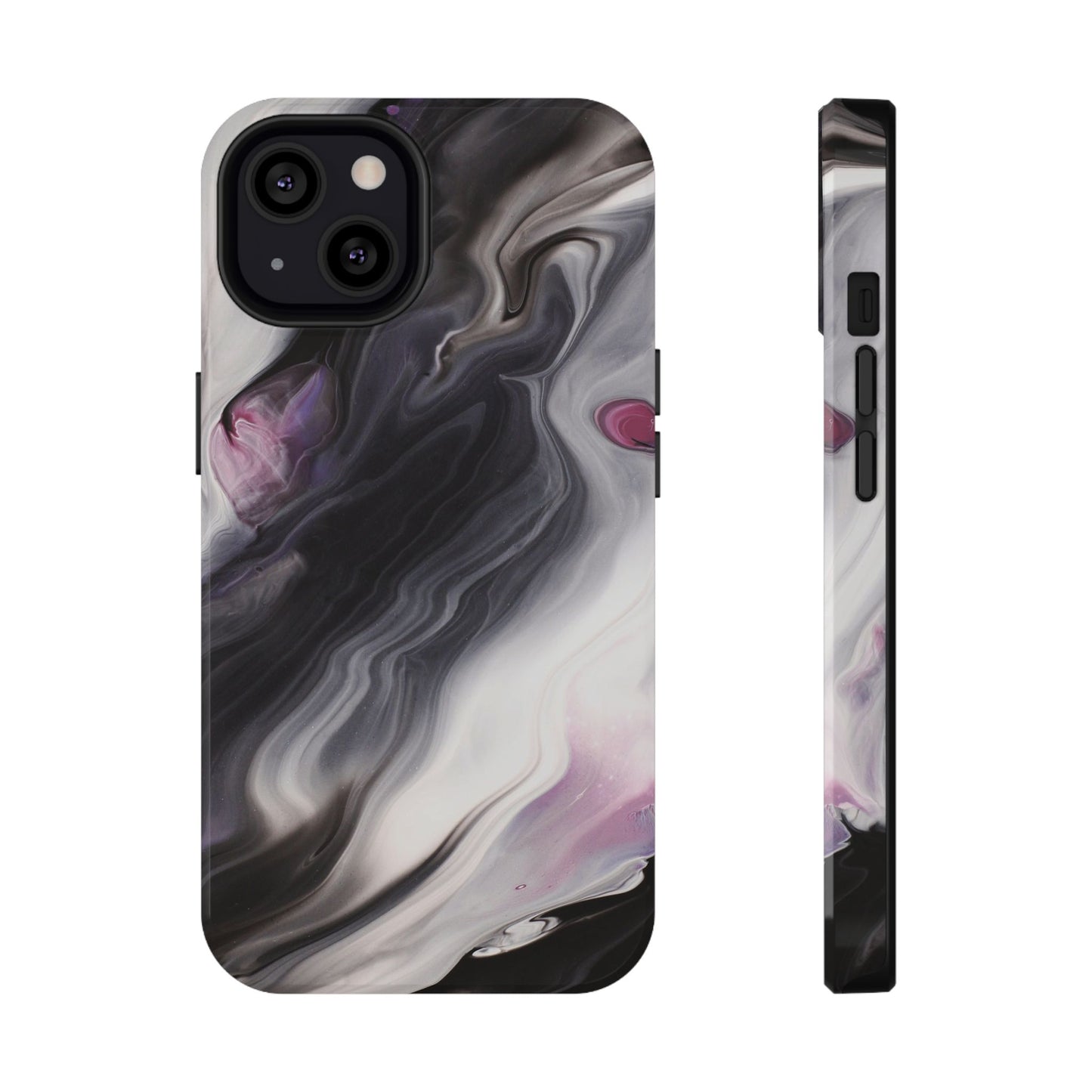 Galaxy Smoke Noir Marble Phone Case – MagSafe Compatible for iPhone & Samsung Galaxy