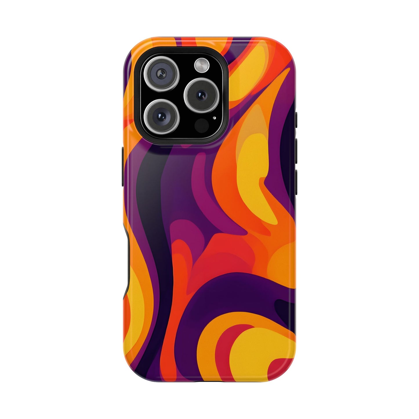 Fiery Abstract Swirls Phone Case – MagSafe Compatible for iPhone & Samsung Galaxy