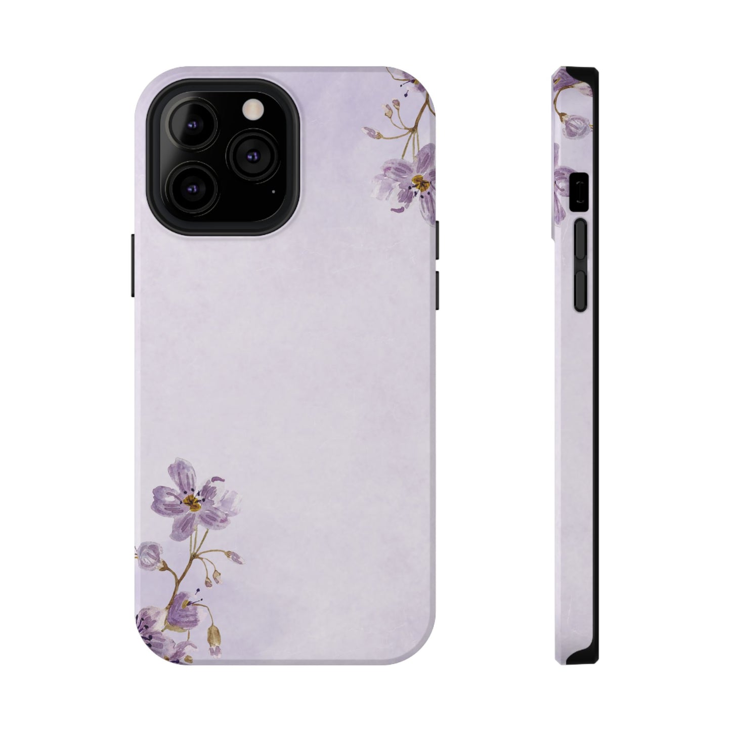Lavender Blossom Minimal Floral Phone Case – MagSafe Compatible for iPhone & Samsung Galaxy