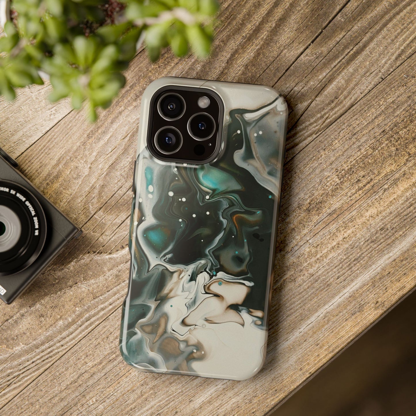 Terra Mist Earthtone Marble Phone Case – MagSafe Compatible for iPhone & Samsung Galaxy