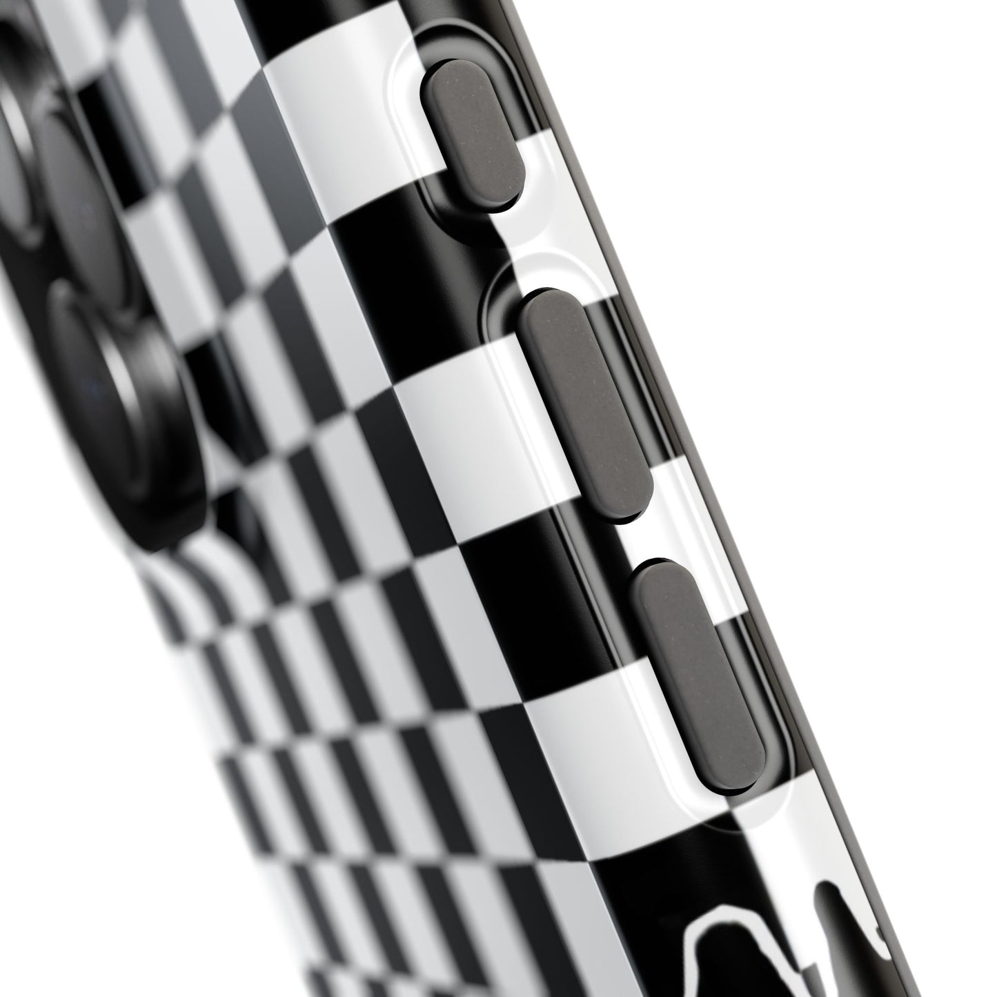 Dripping Checkerboard Phone Case – MagSafe Compatible for iPhone & Samsung Galaxy