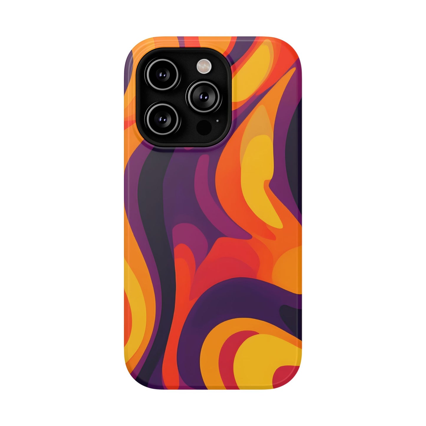 Fiery Abstract Swirls Phone Case – MagSafe Compatible for iPhone & Samsung Galaxy