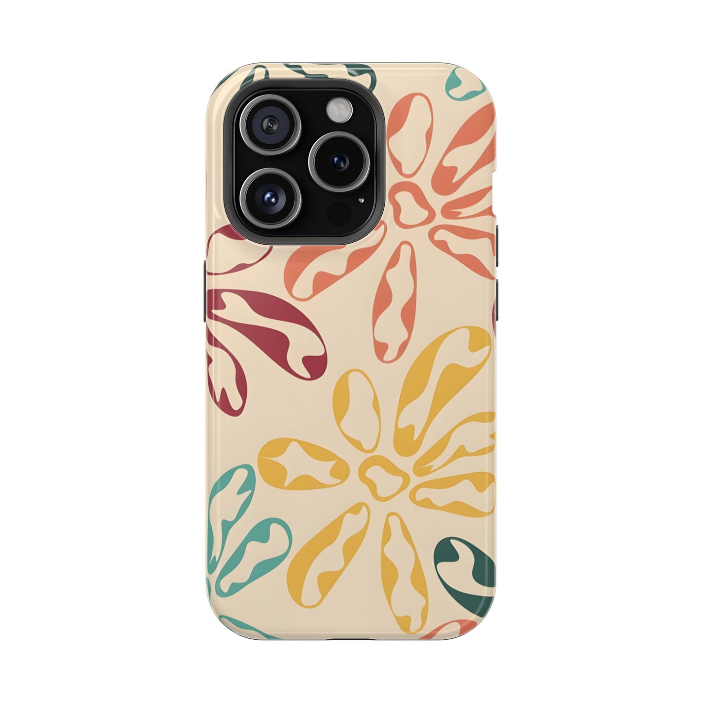 Retro Groovy Floral Phone Case – MagSafe Compatible for iPhone & Samsung Galaxy