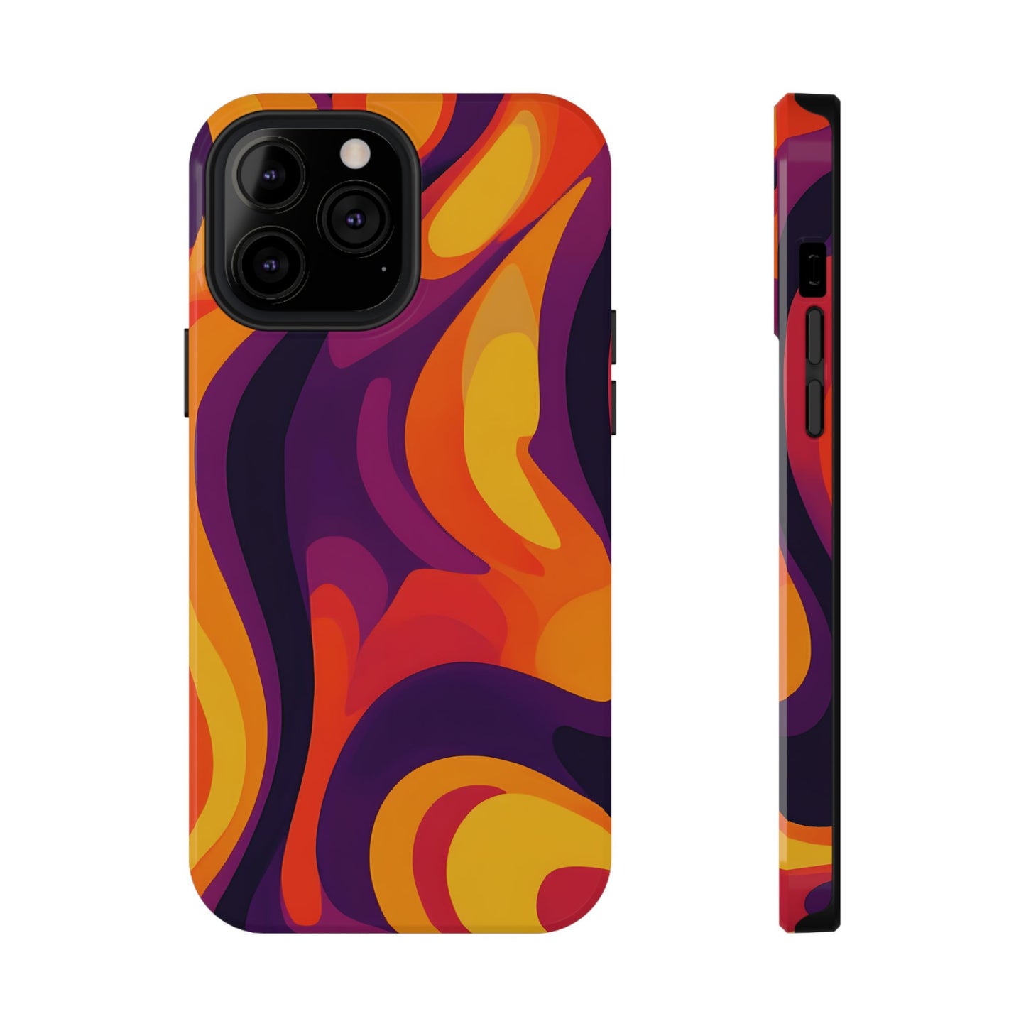 Fiery Abstract Swirls Phone Case – MagSafe Compatible for iPhone & Samsung Galaxy