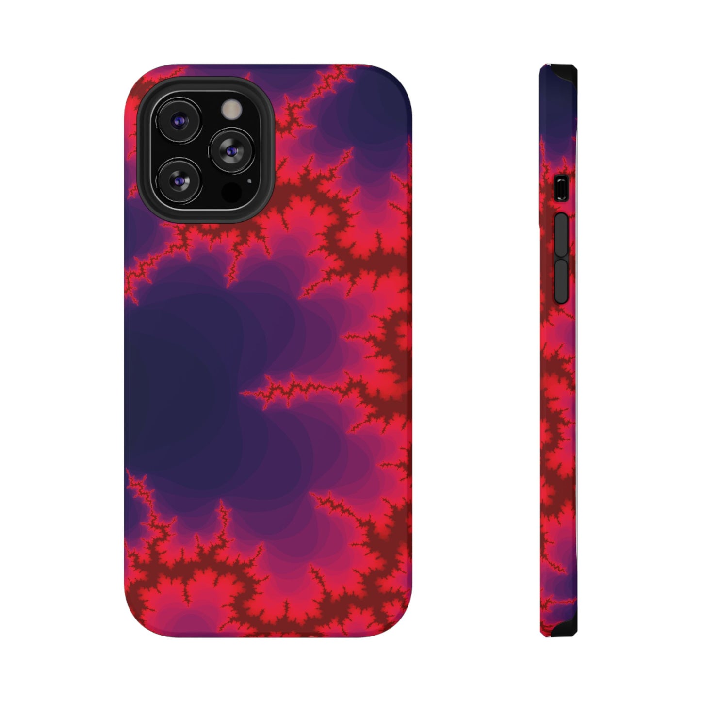 Neon Fractal Lightning Phone Case – MagSafe Compatible for iPhone & Samsung Galaxy