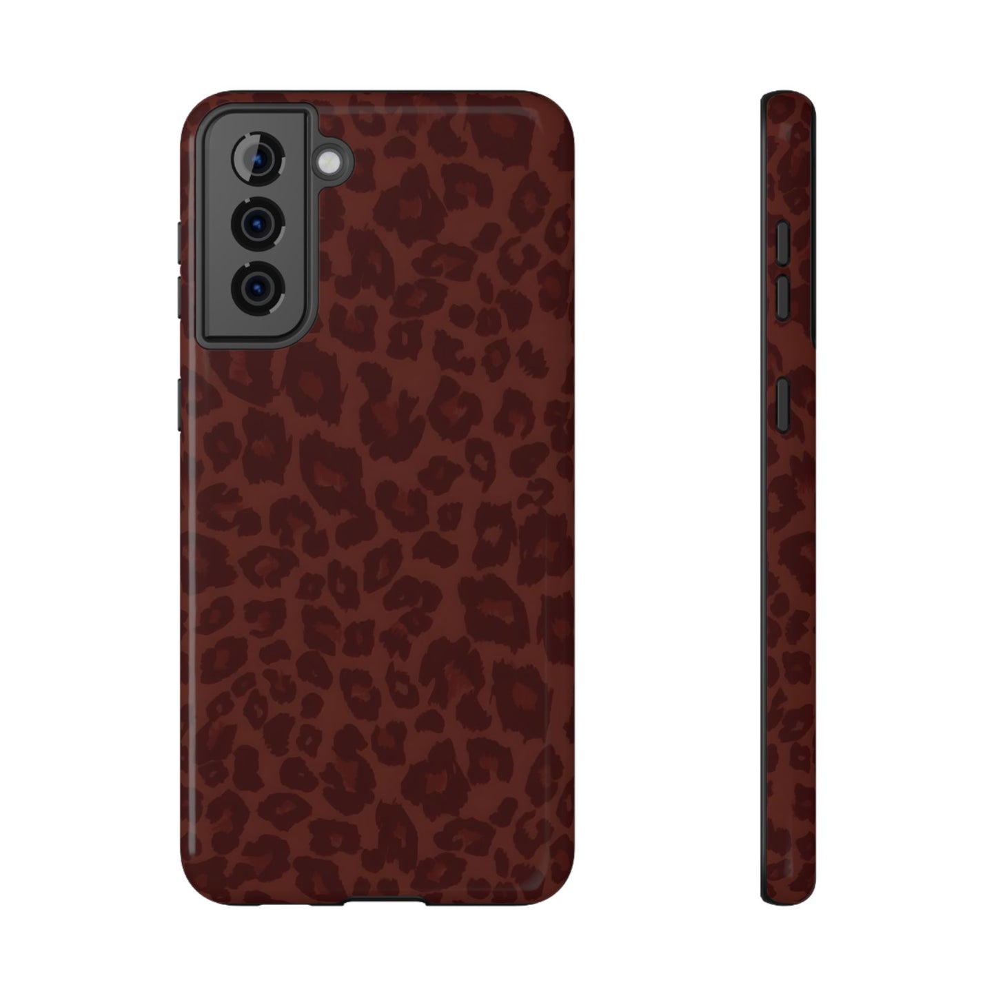 Cocoa Leopard Print Phone Case – MagSafe Compatible for iPhone & Samsung Galaxy