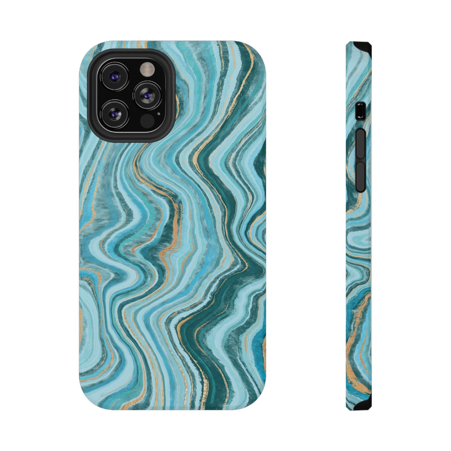 Ocean Agate Swirl Phone Case – MagSafe Compatible for iPhone & Samsung Galaxy