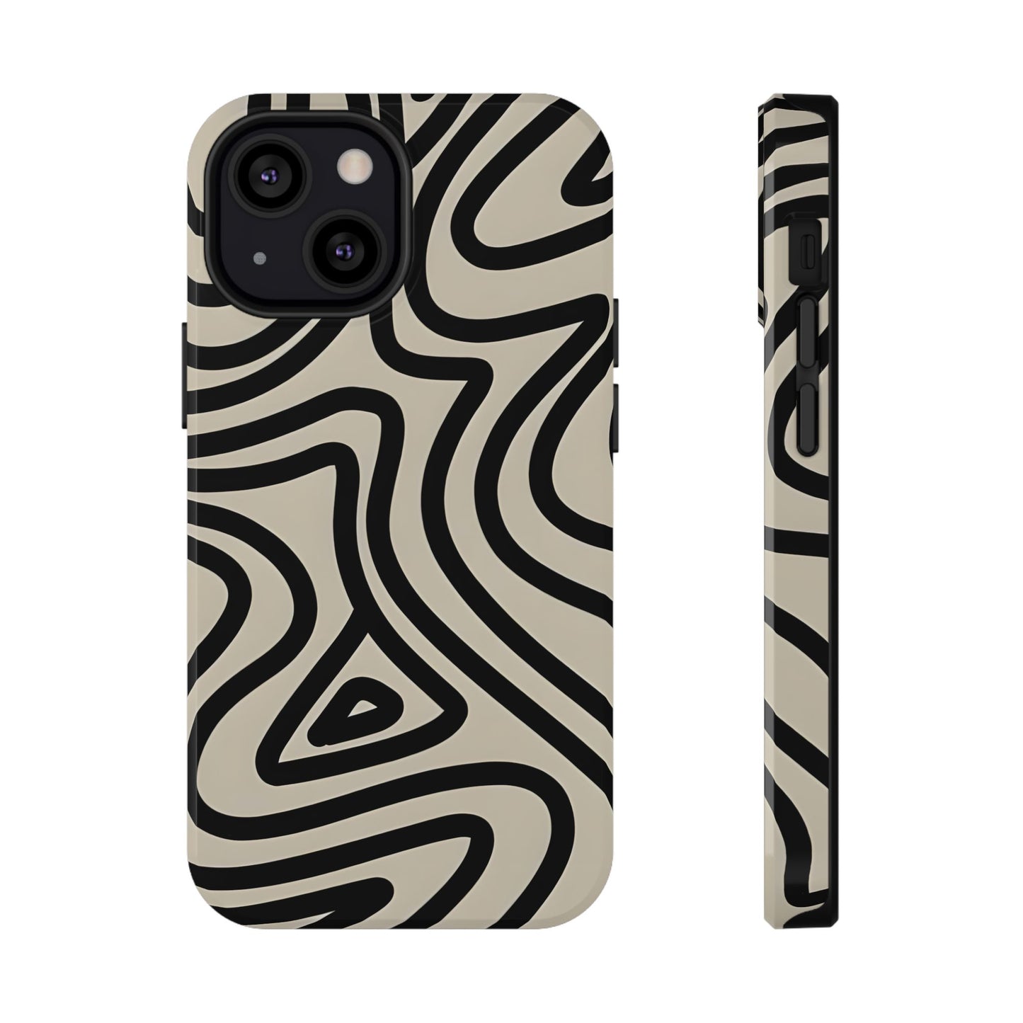 Abstract Maze Line Art Phone Case – MagSafe Compatible for iPhone & Samsung Galaxy