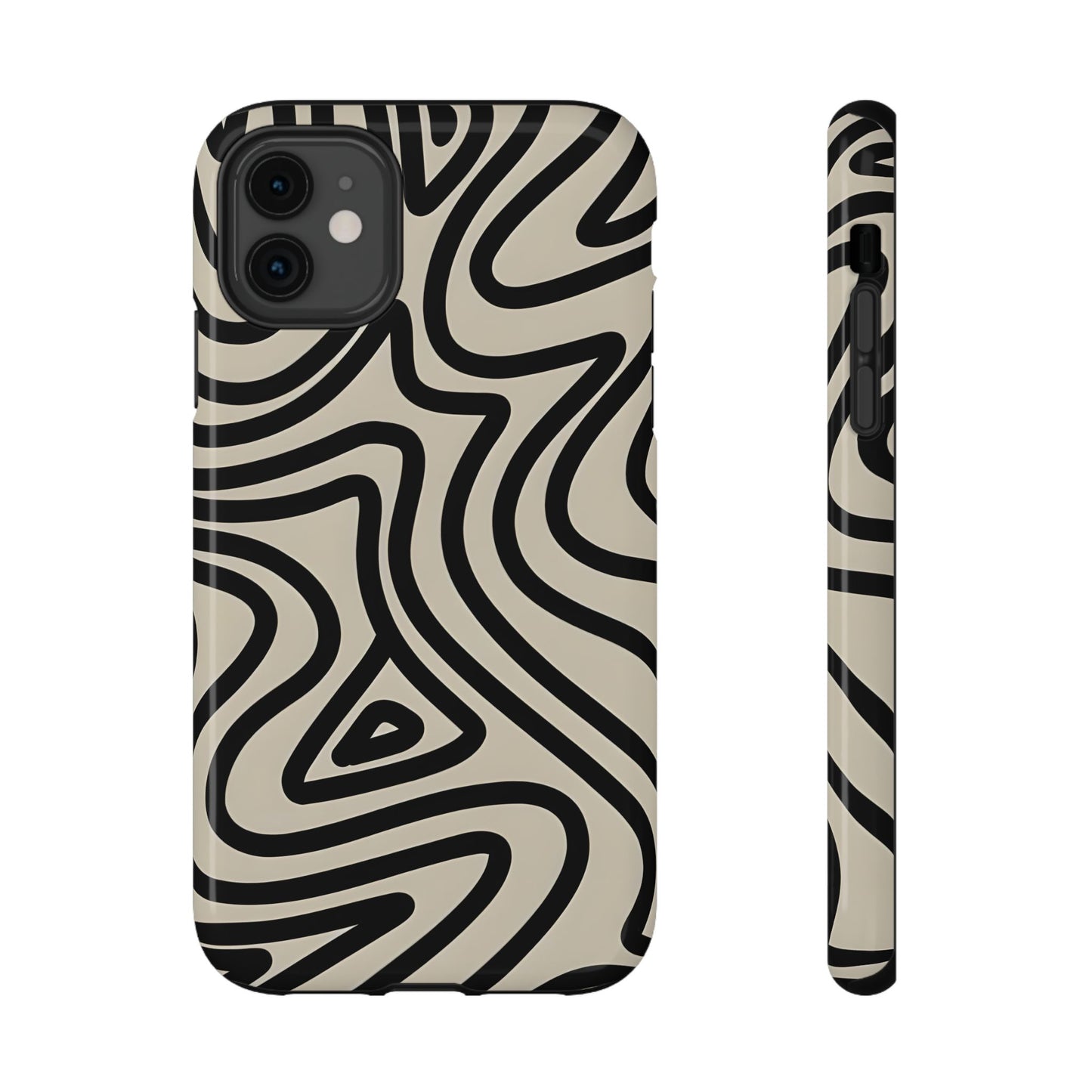 Abstract Maze Line Art Phone Case – MagSafe Compatible for iPhone & Samsung Galaxy