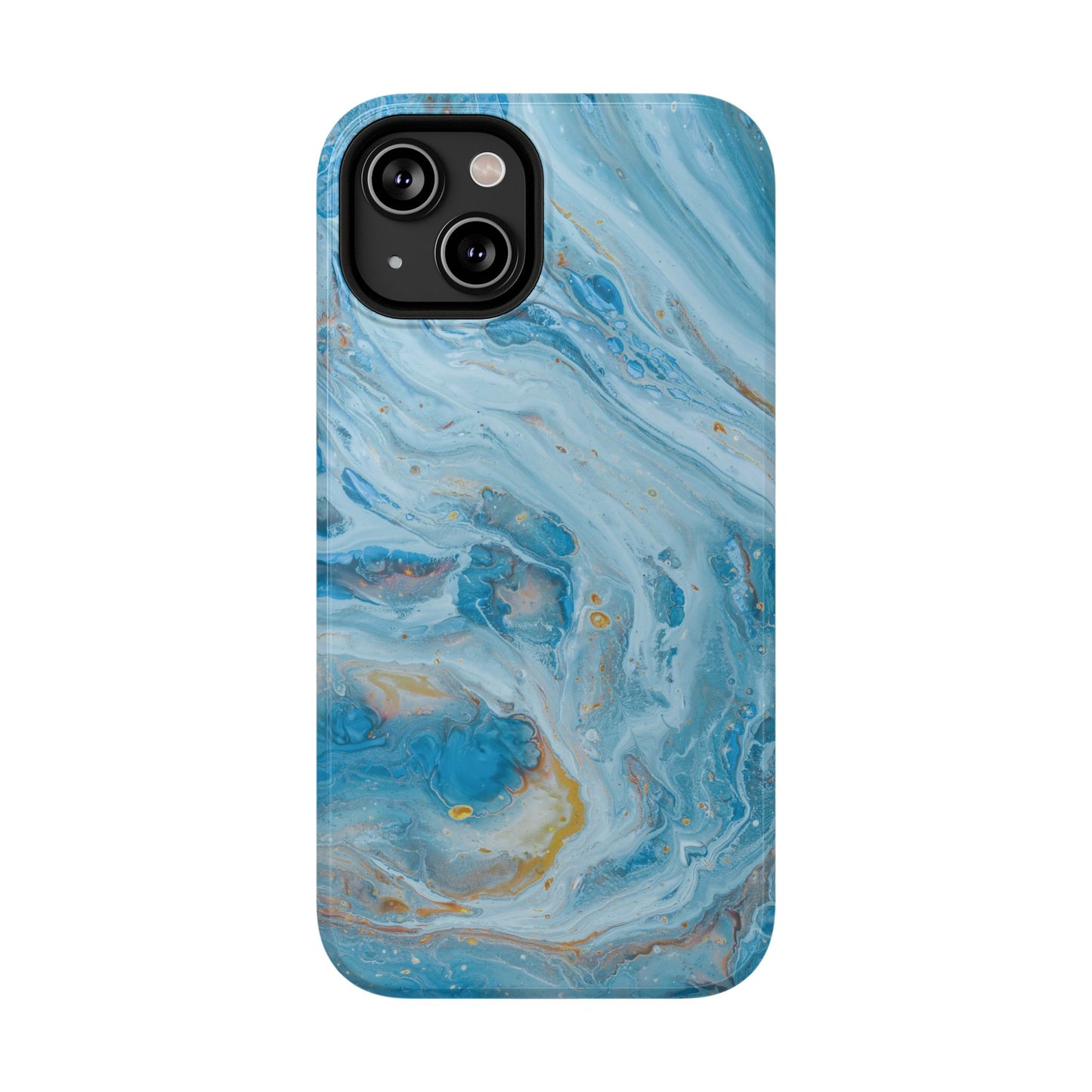 Ocean Swirl Blue Marble Phone Case – MagSafe Compatible for iPhone & Samsung Galaxy