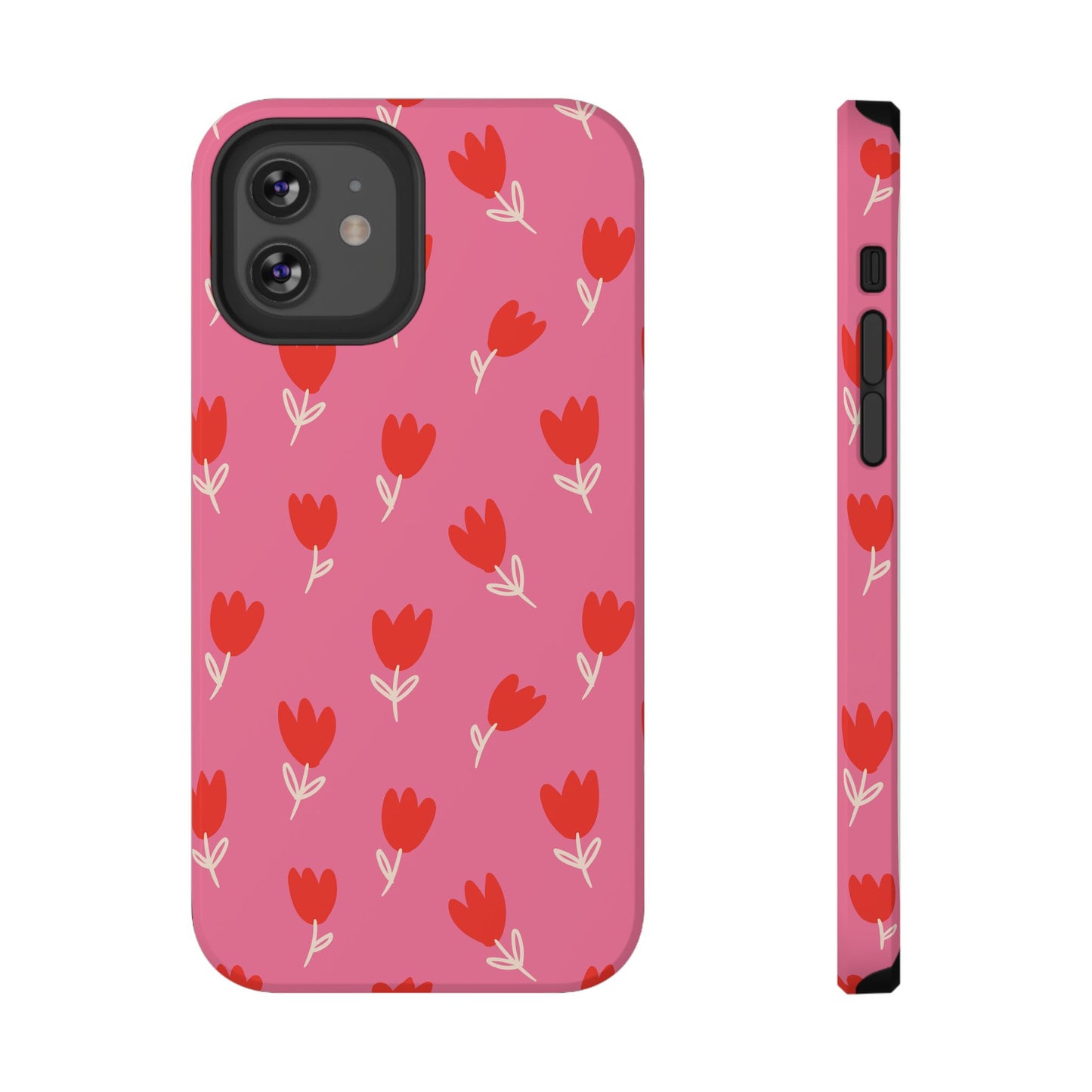 Red Tulip Bloom Phone Case – MagSafe Compatible for iPhone & Samsung Galaxy