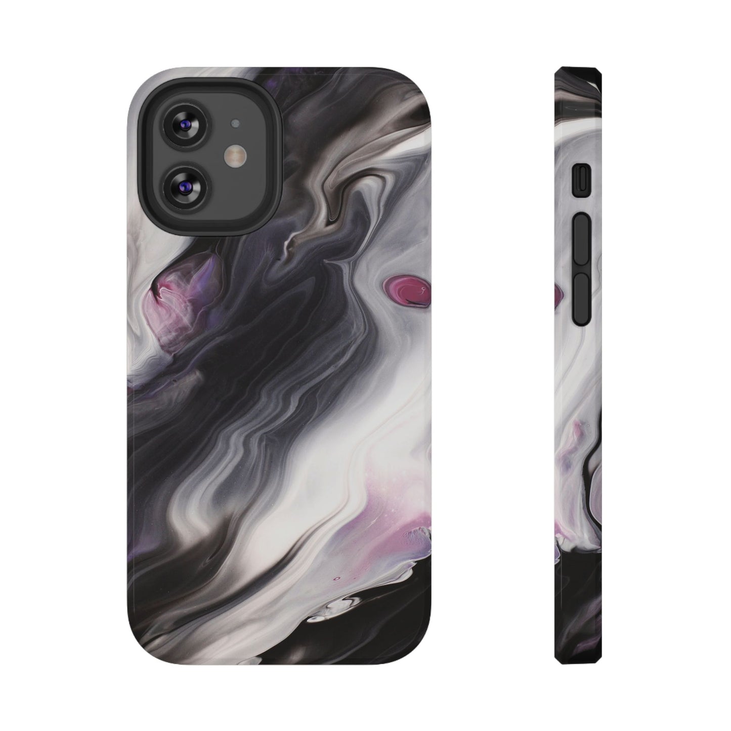Galaxy Smoke Noir Marble Phone Case – MagSafe Compatible for iPhone & Samsung Galaxy