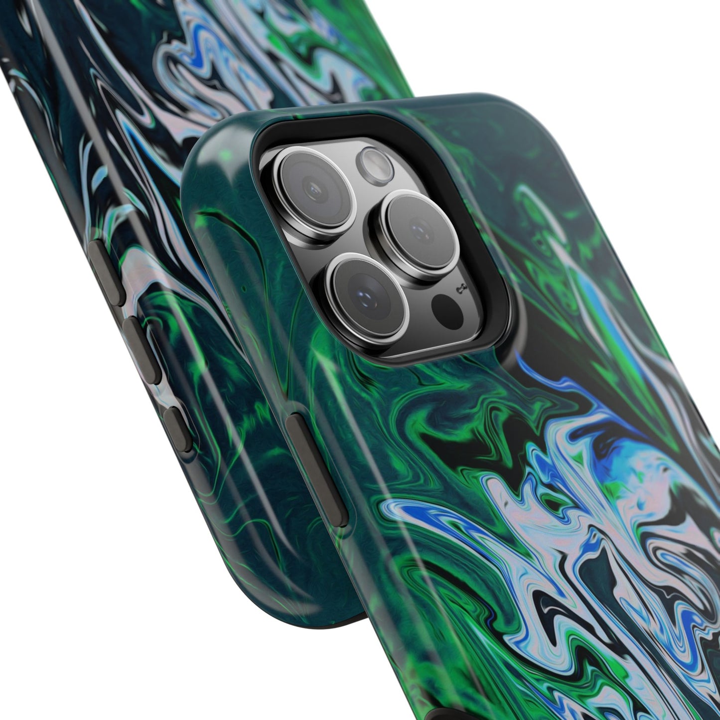 Prismatic Holographic Swirl Phone Case – MagSafe Compatible for iPhone & Samsung Galaxy