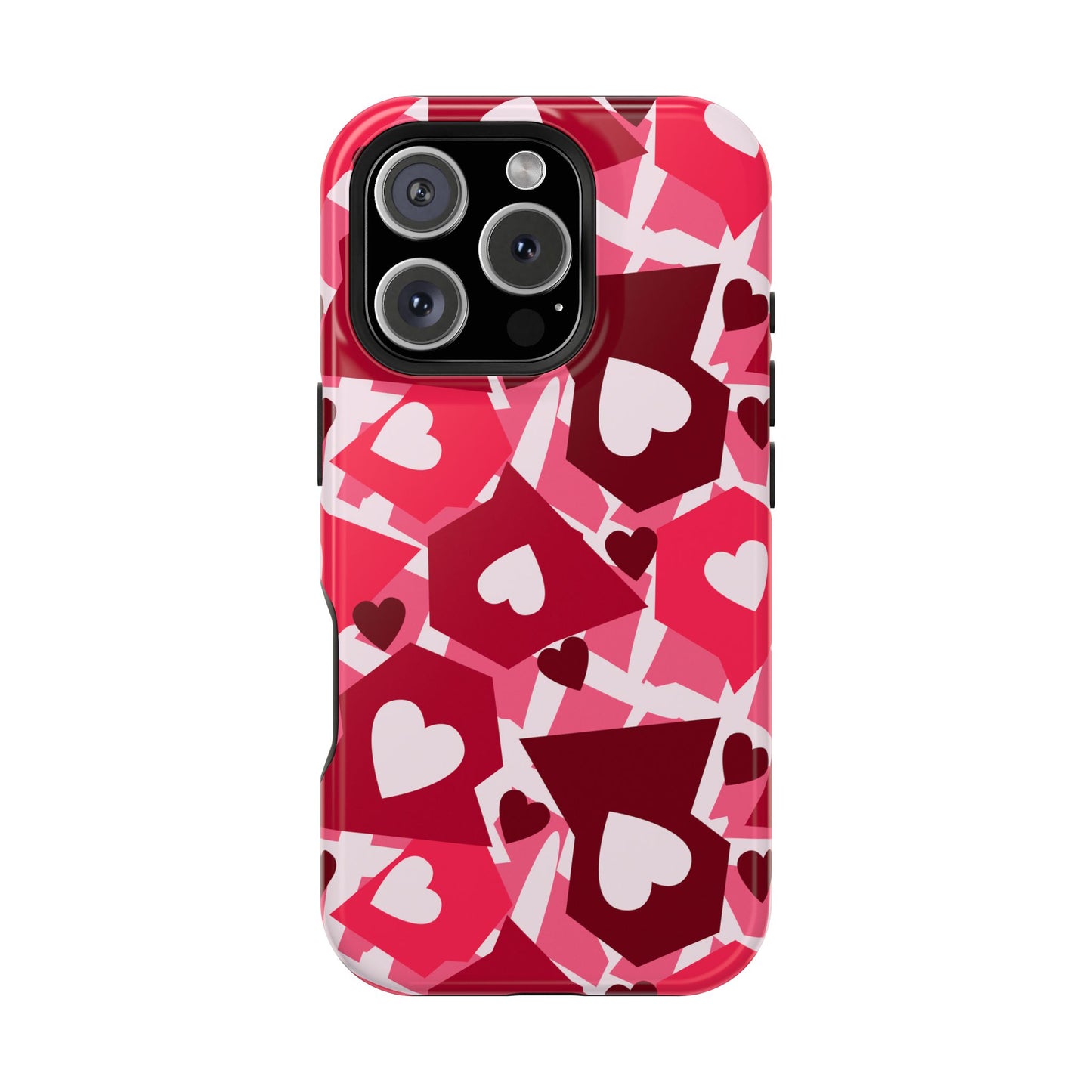 Pink Social Love Icons Phone Case – MagSafe Compatible for iPhone & Samsung Galaxy