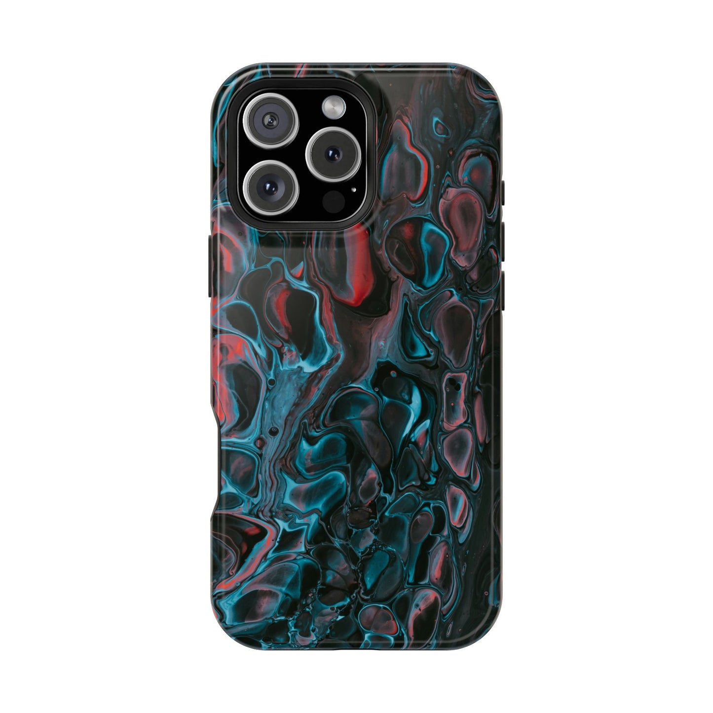 Dark Abyss Iridescent Texture Phone Case – MagSafe Compatible for iPhone & Samsung Galaxy