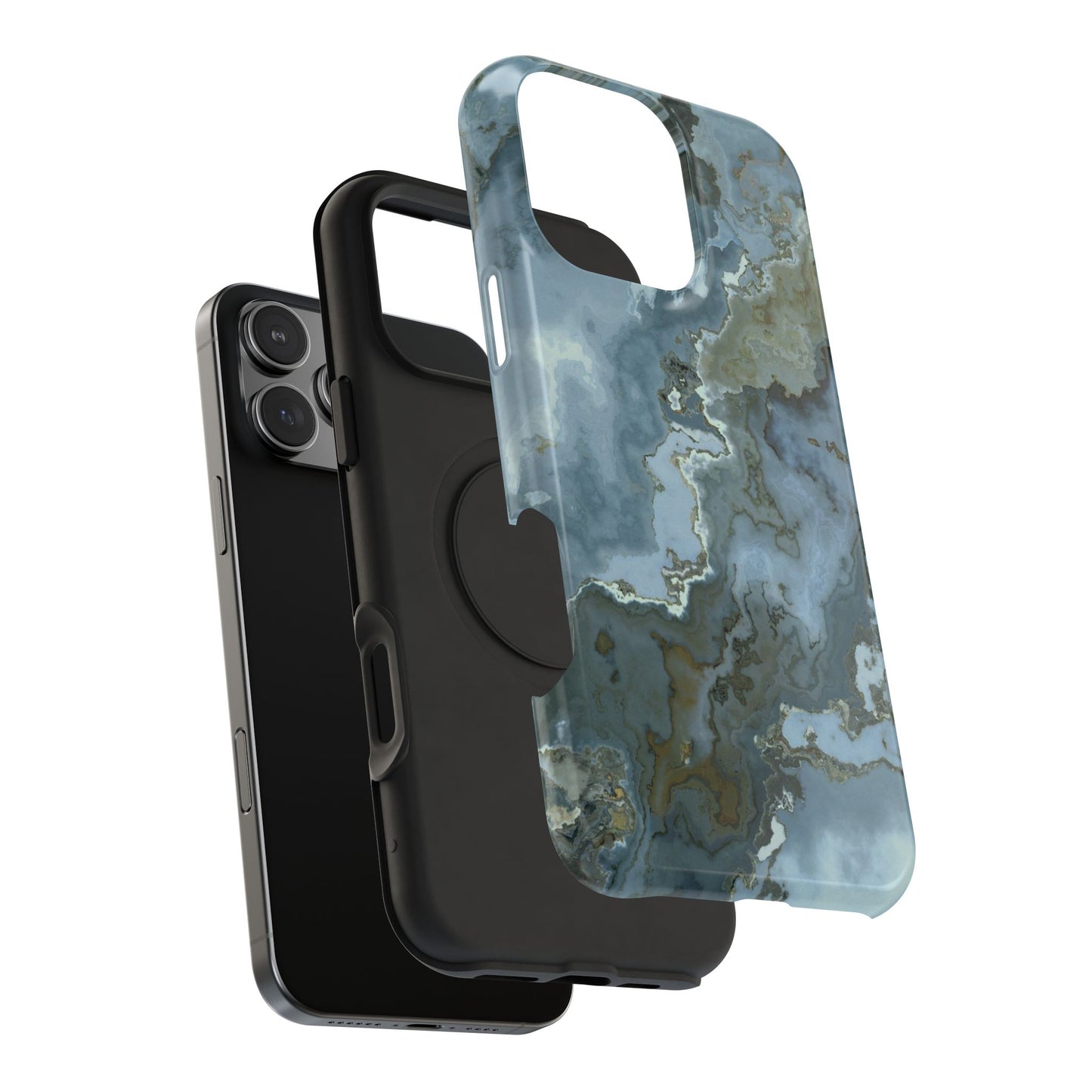 Oceanic Agate Marble Phone Case – MagSafe Compatible for iPhone & Samsung Galaxy