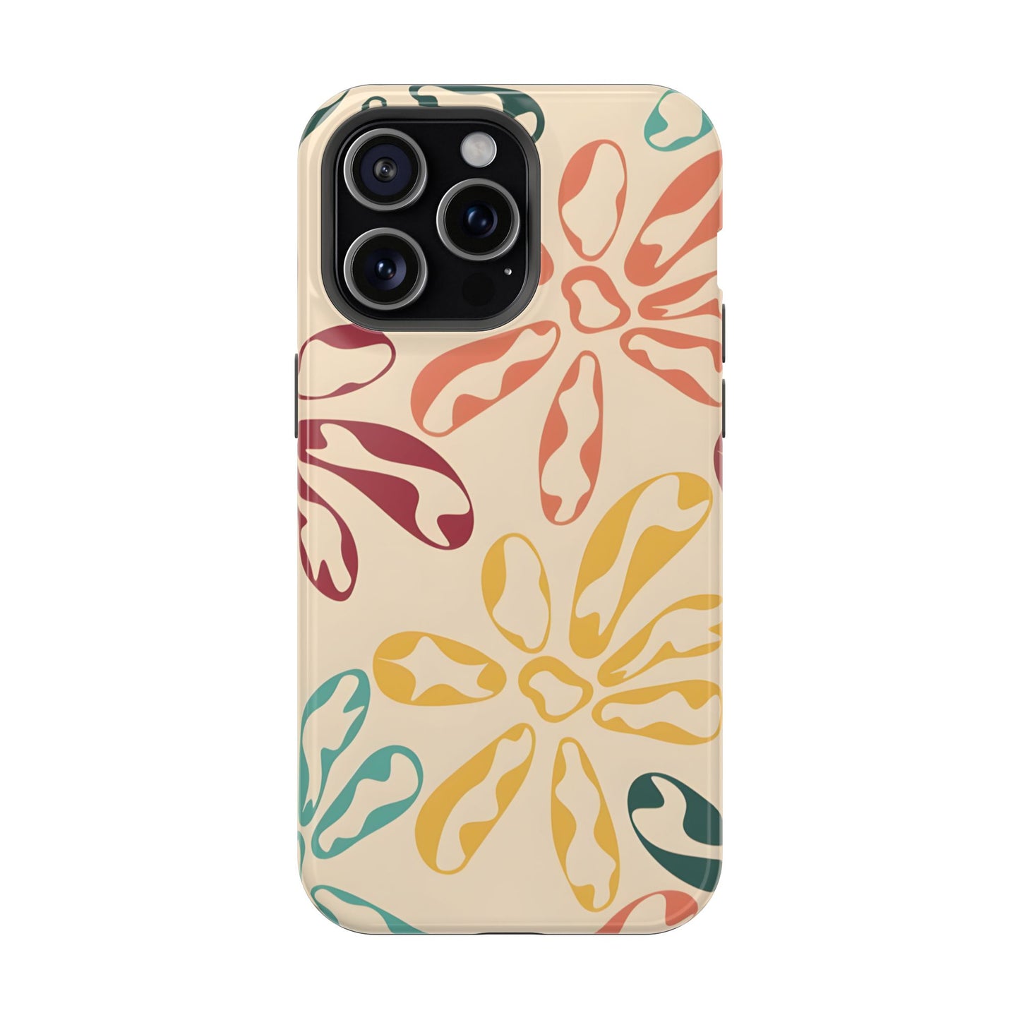 Retro Groovy Floral Phone Case – MagSafe Compatible for iPhone & Samsung Galaxy