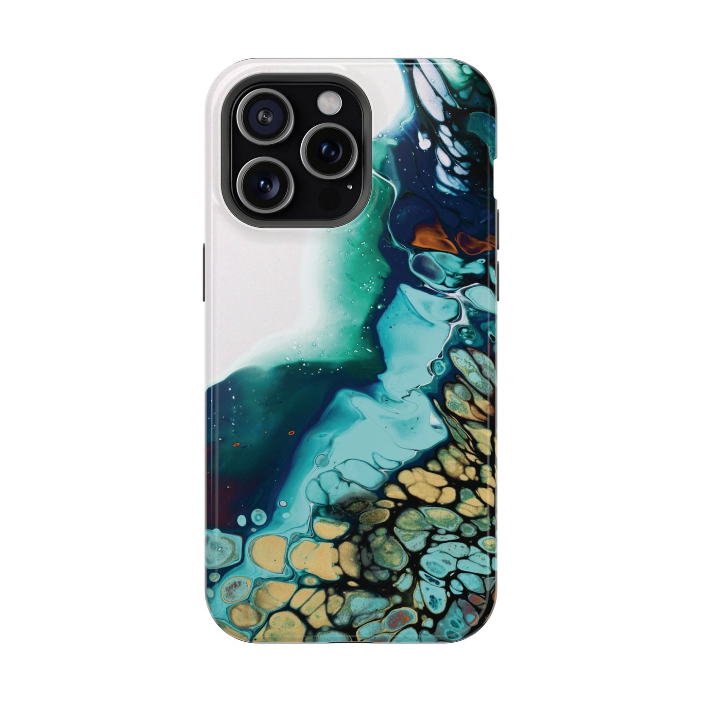 Ocean Reef Abstract Flow Phone Case – MagSafe Compatible for iPhone & Samsung Galaxy