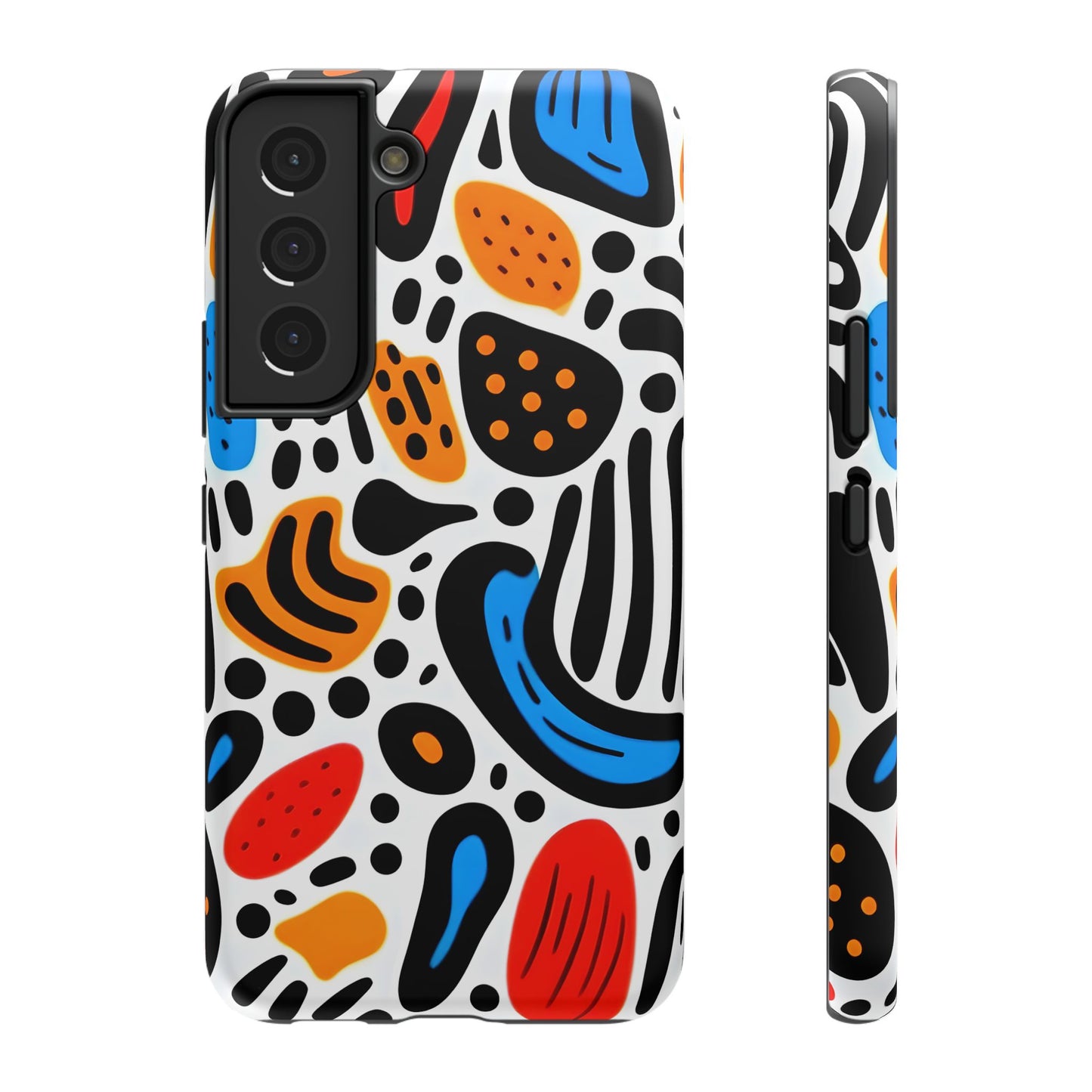 Colorful Abstract Doodle Phone Case – MagSafe Compatible for iPhone & Samsung Galaxy