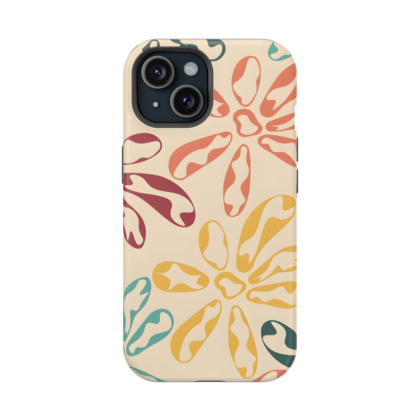 Retro Groovy Floral Phone Case – MagSafe Compatible for iPhone & Samsung Galaxy