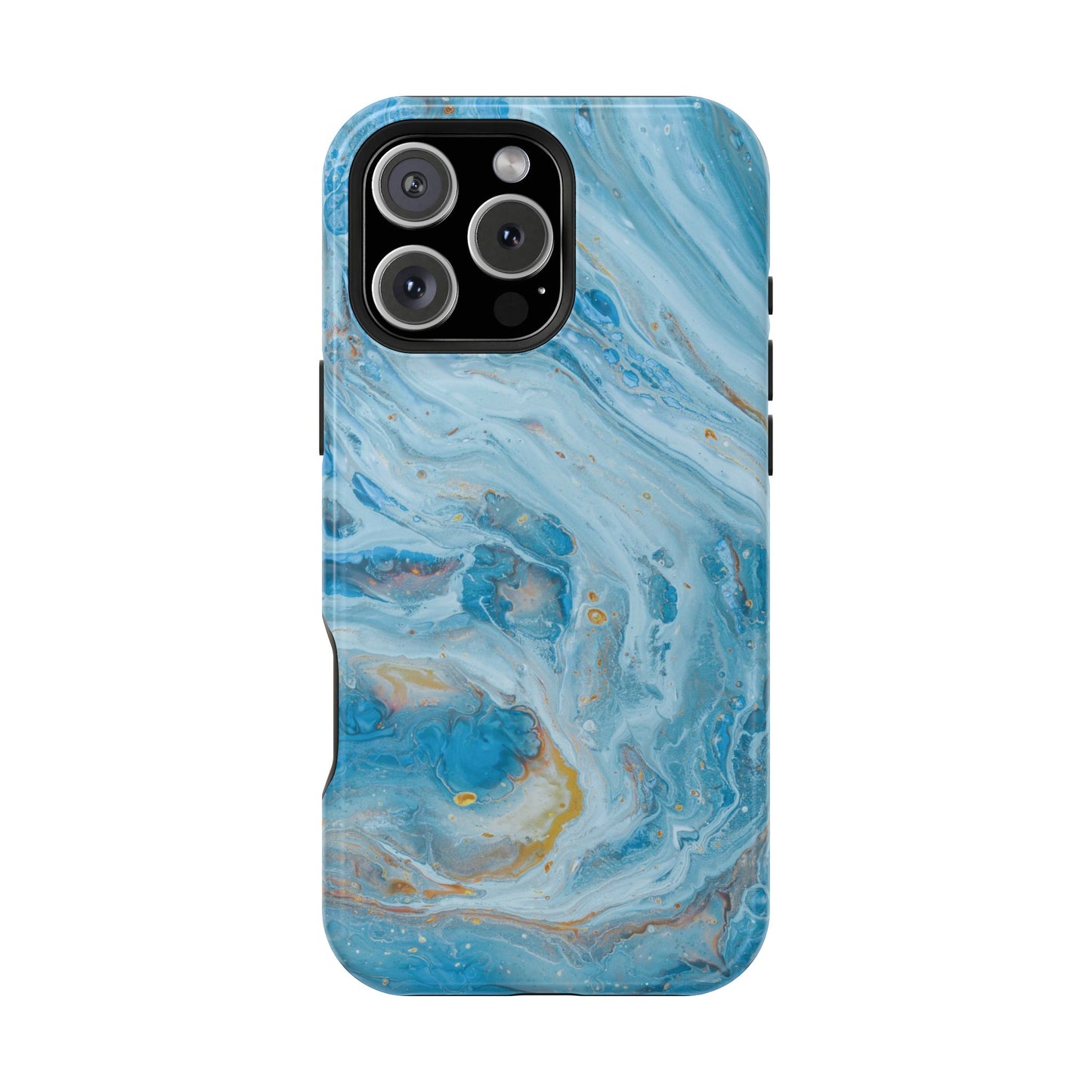 Ocean Swirl Blue Marble Phone Case – MagSafe Compatible for iPhone & Samsung Galaxy