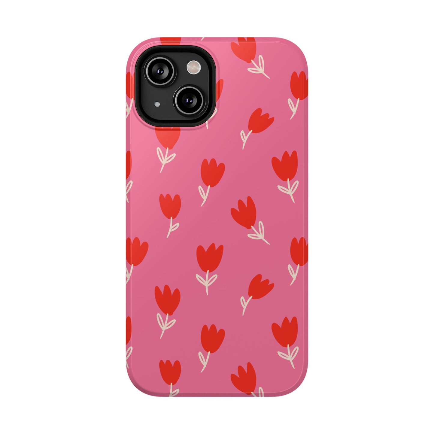 Red Tulip Bloom Phone Case – MagSafe Compatible for iPhone & Samsung Galaxy