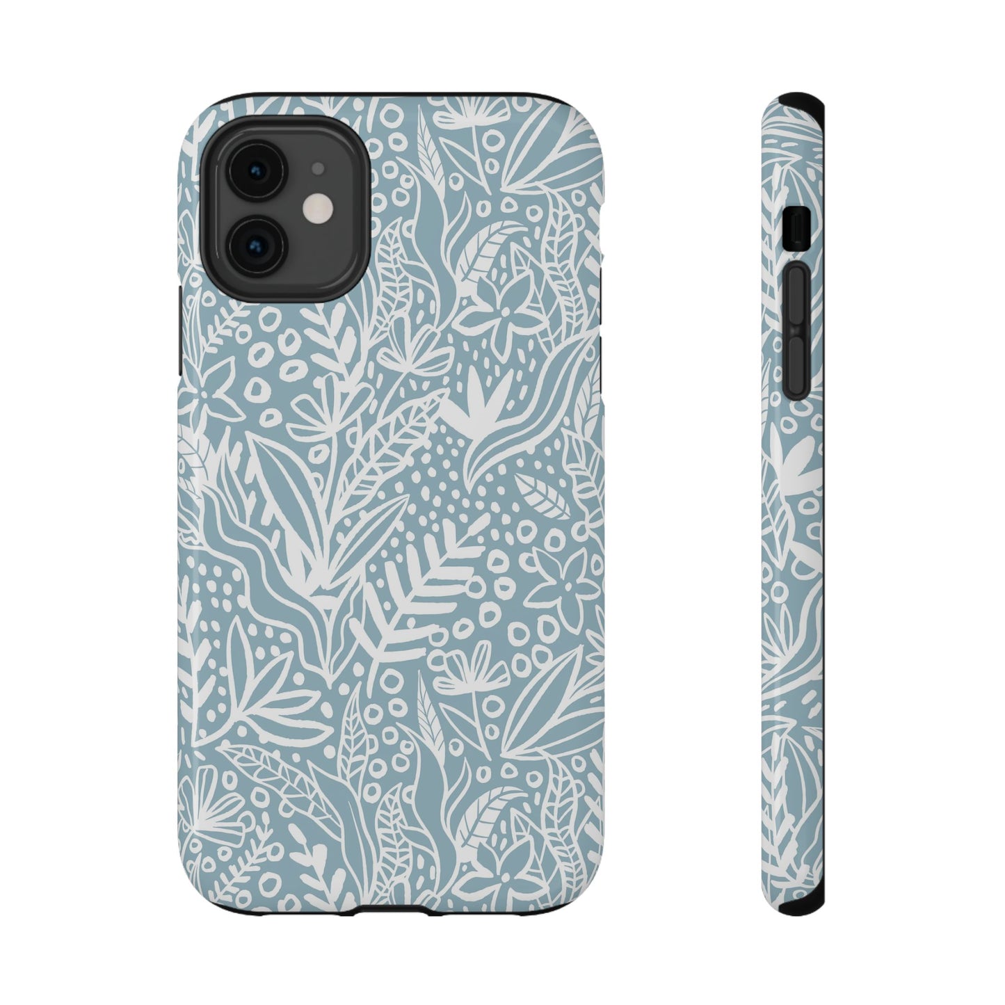 Boho Botanical Doodle Phone Case – MagSafe Compatible for iPhone & Samsung Galaxy