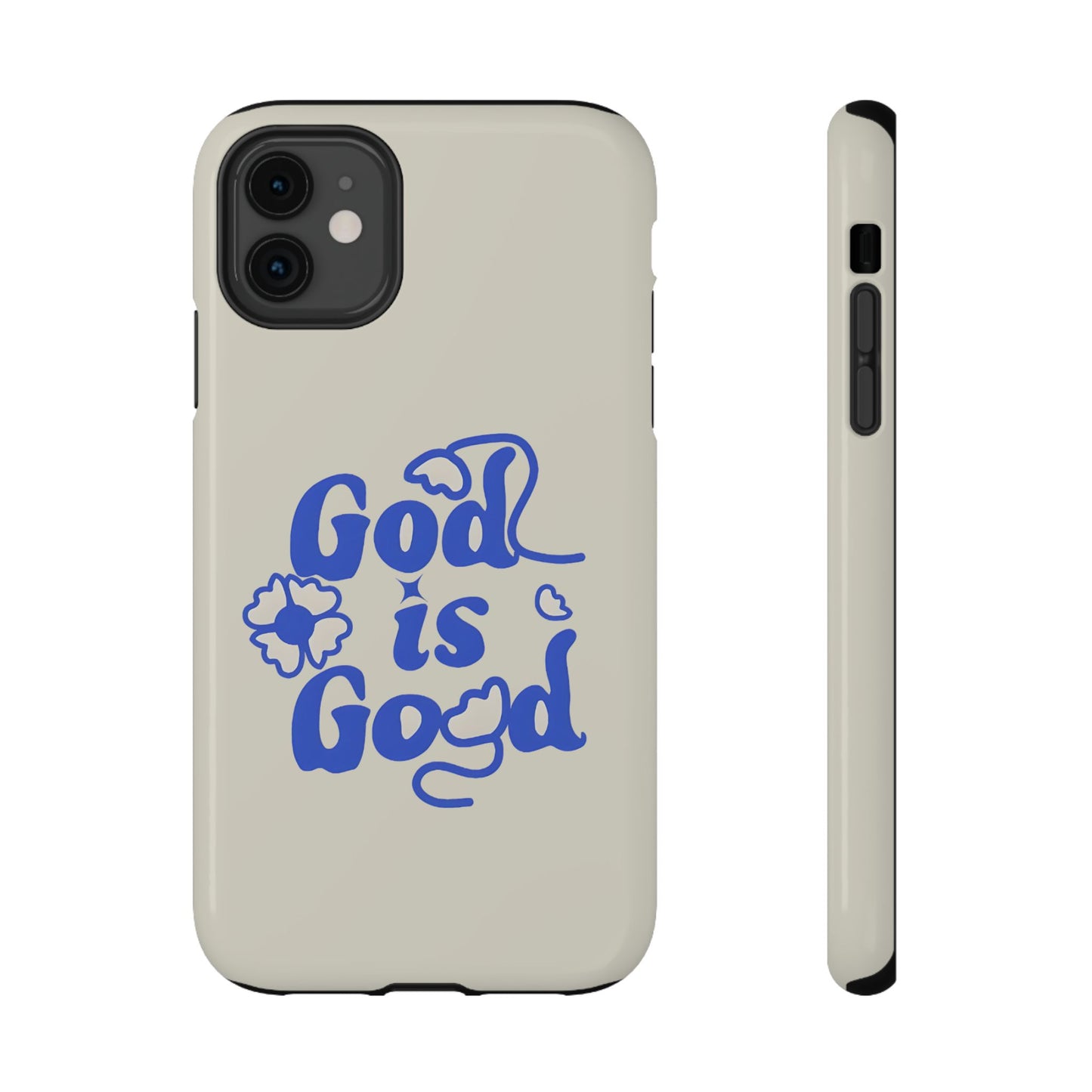 Floral Faith "God Is Good" Phone Case – MagSafe Compatible for iPhone & Samsung Galaxy