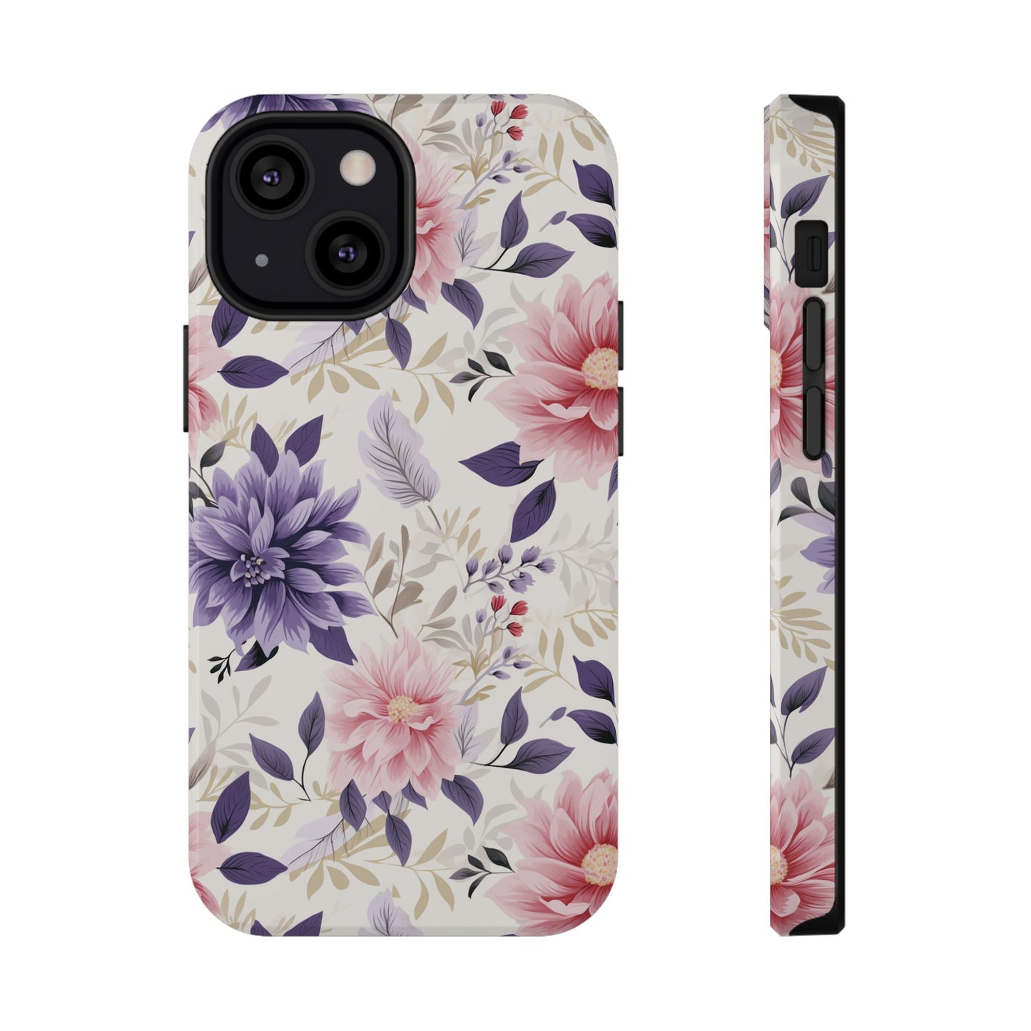 Elegant Vintage Floral Phone Case – MagSafe Compatible for iPhone & Samsung Galaxy