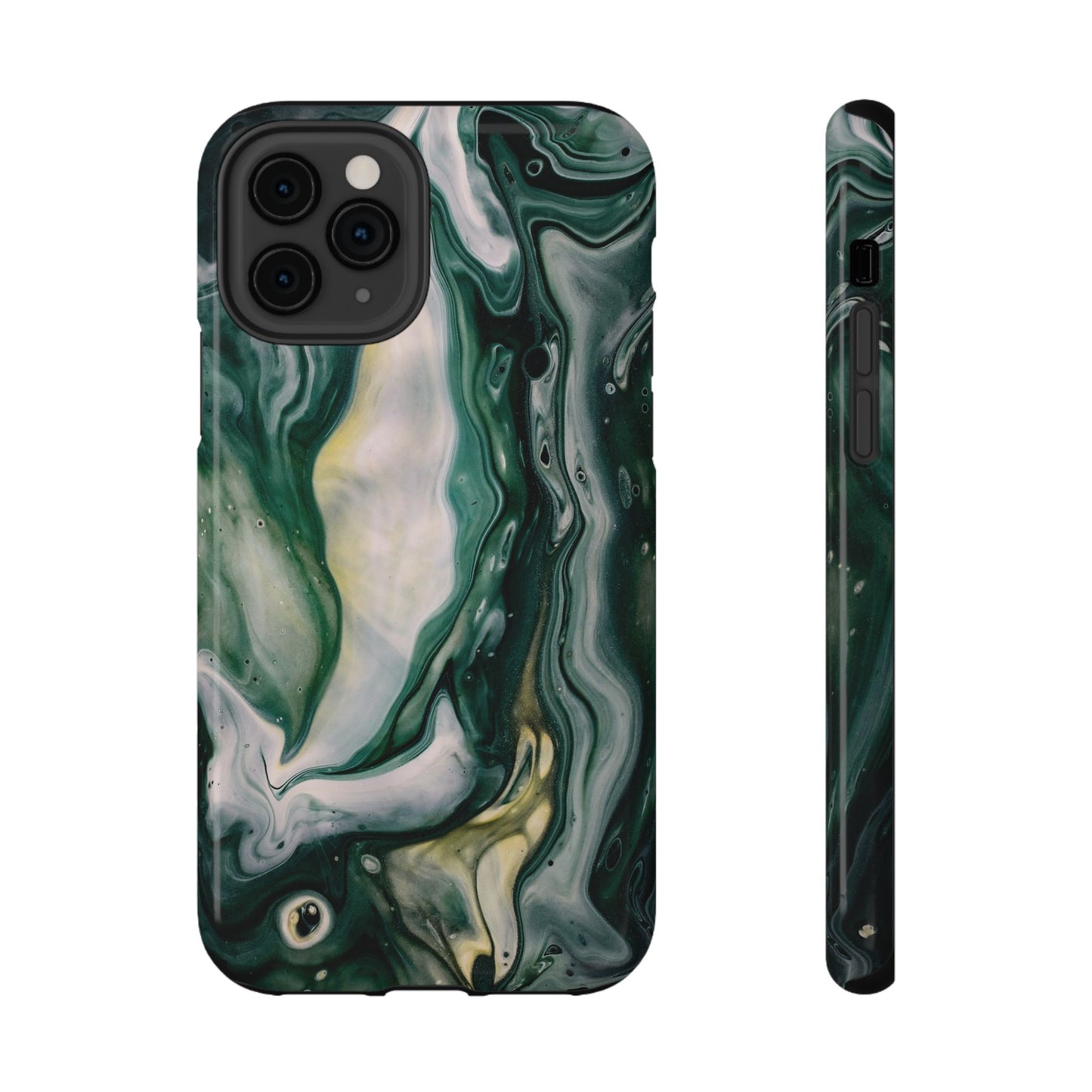 Mystic Forest Marble Swirl Phone Case – MagSafe Compatible for iPhone & Samsung Galaxy