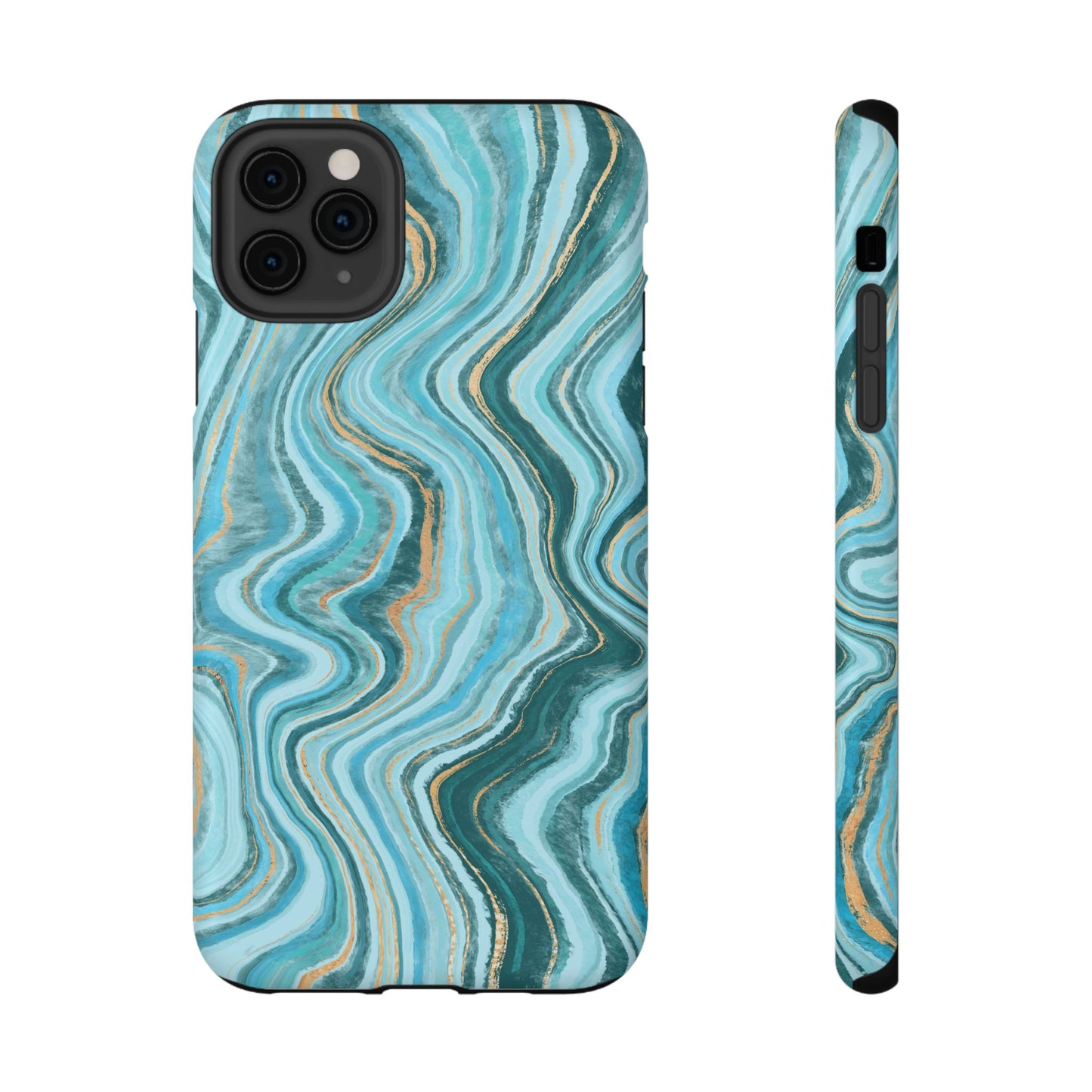 Ocean Agate Swirl Phone Case – MagSafe Compatible for iPhone & Samsung Galaxy