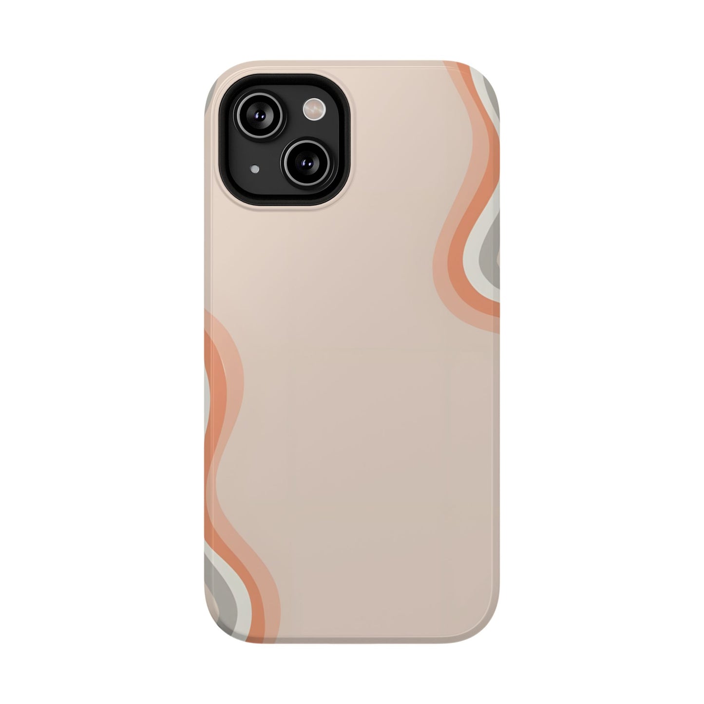 Minimalist Neutral Wavy Phone Case – MagSafe Compatible for iPhone & Samsung Galaxy
