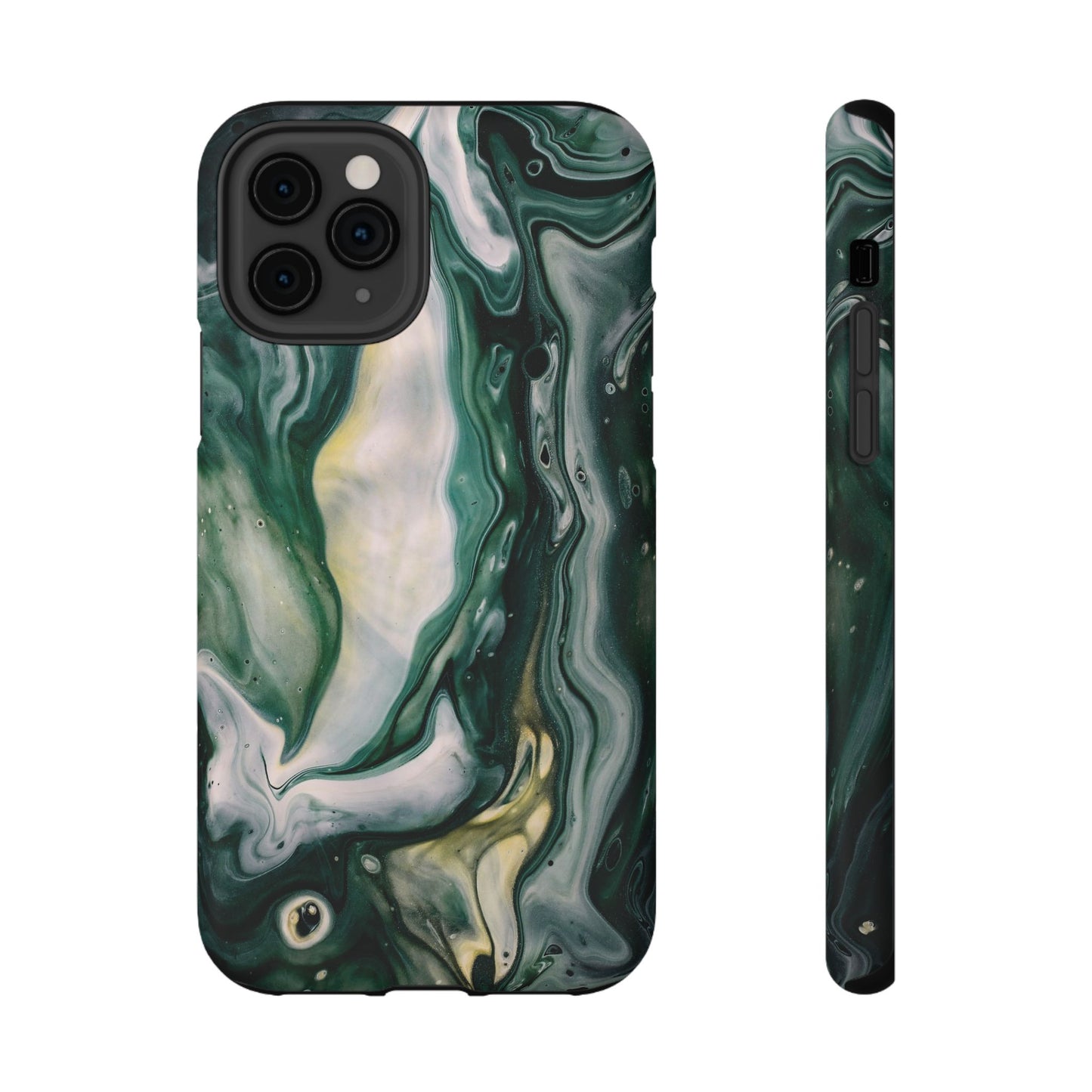 Mystic Forest Marble Swirl Phone Case – MagSafe Compatible for iPhone & Samsung Galaxy