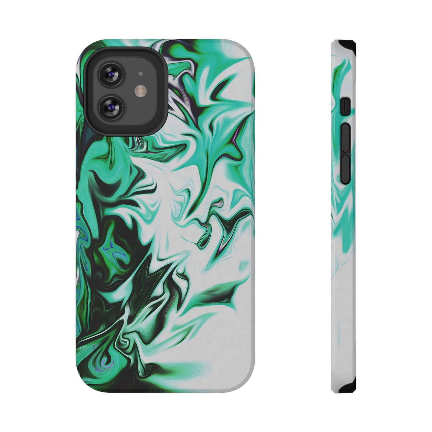 Emerald Green Marble Swirl Phone Case – MagSafe Compatible for iPhone & Samsung Galaxy