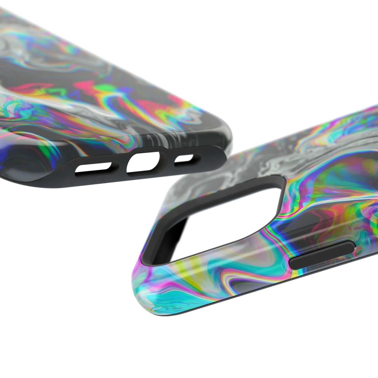 Holographic Swirl Phone Case – MagSafe Compatible for iPhone & Samsung Galaxy