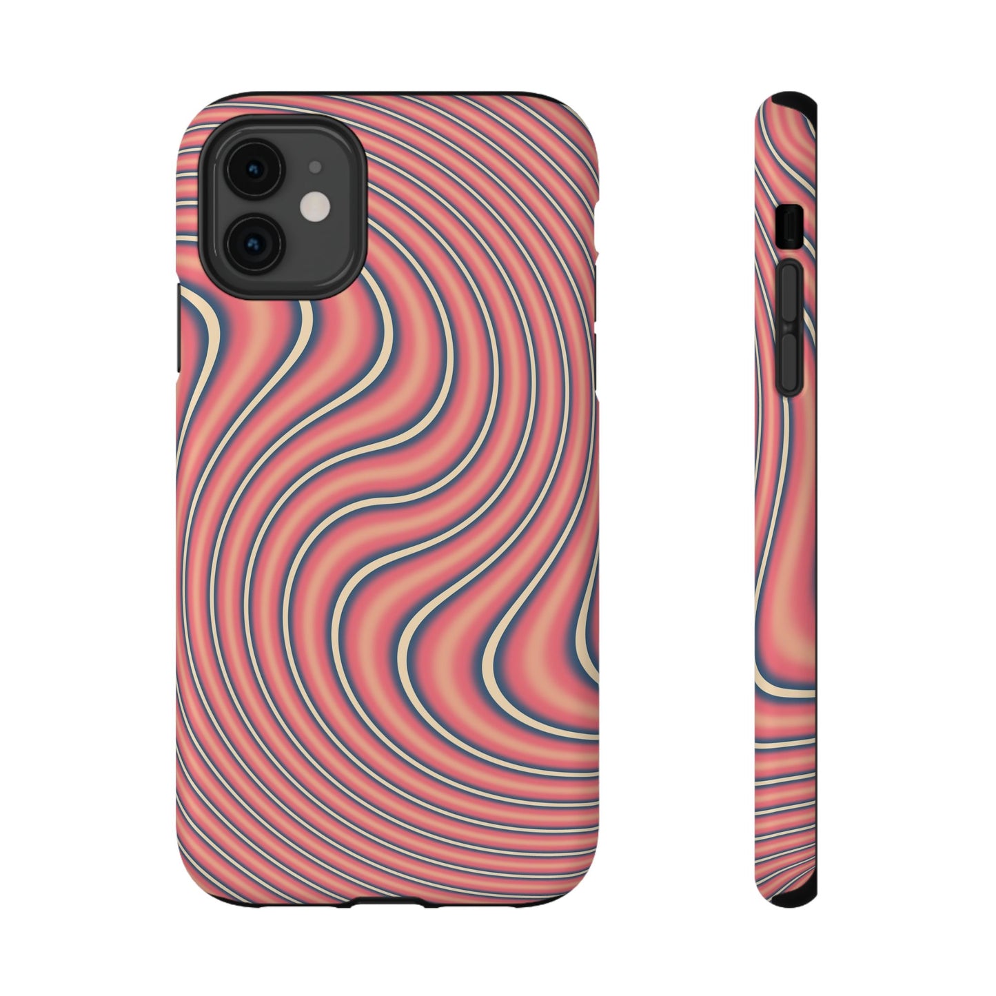 Hypnotic Wave Optical Illusion Phone Case – MagSafe Compatible for iPhone & Samsung Galaxy