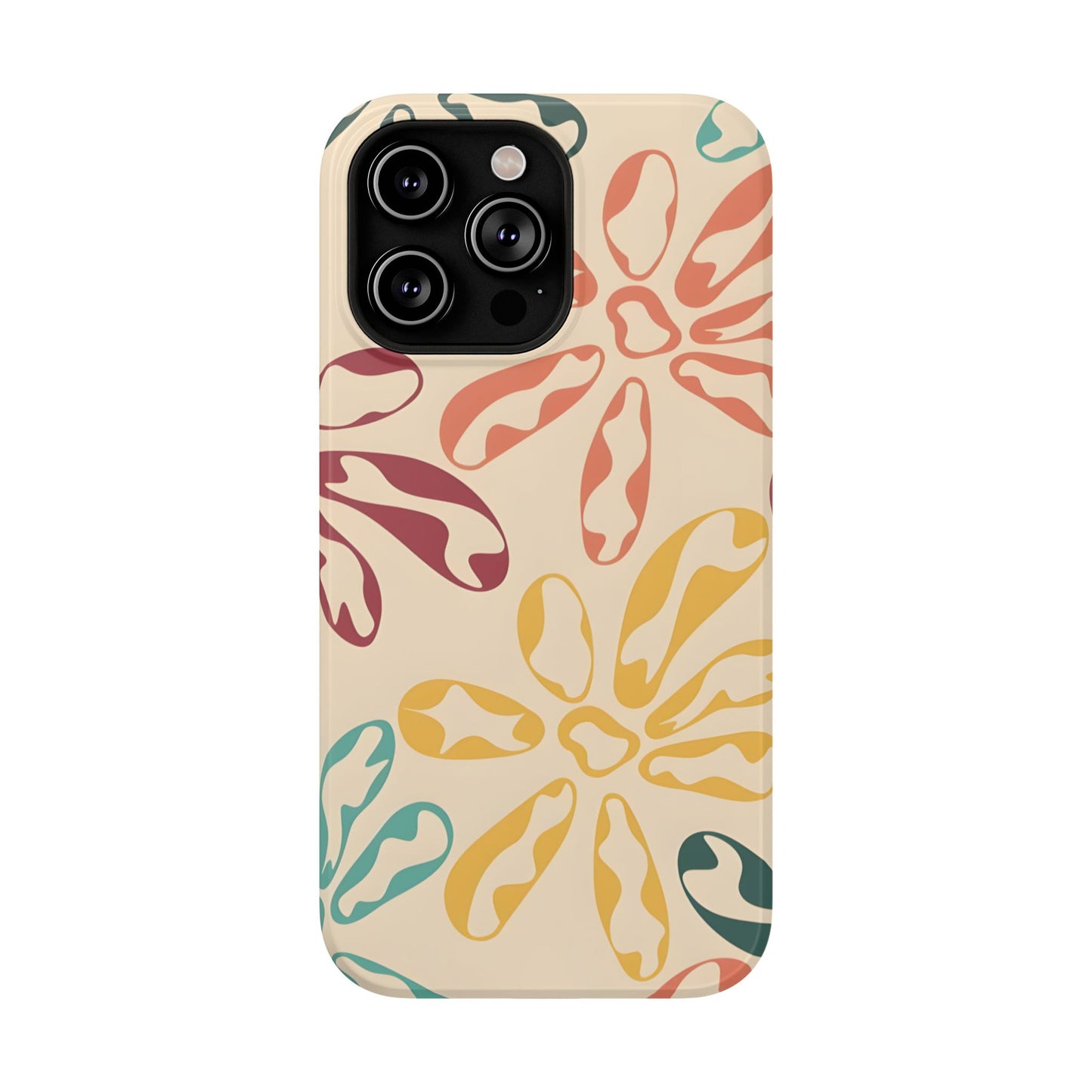 Retro Groovy Floral Phone Case – MagSafe Compatible for iPhone & Samsung Galaxy