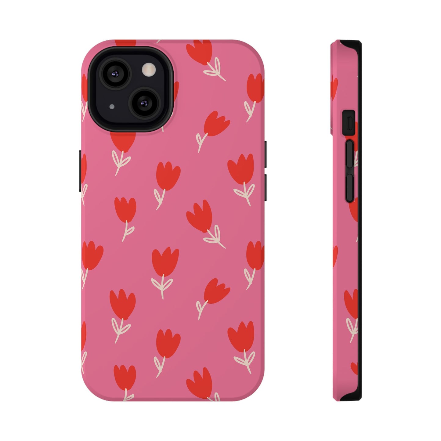 Red Tulip Bloom Phone Case – MagSafe Compatible for iPhone & Samsung Galaxy