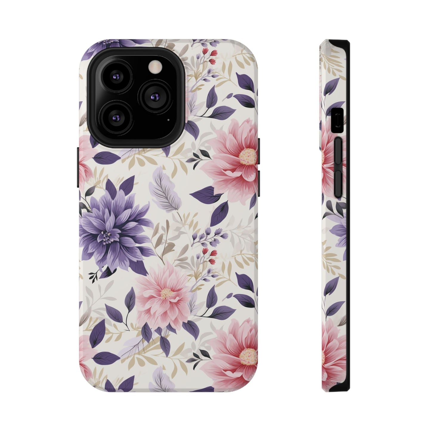 Elegant Vintage Floral Phone Case – MagSafe Compatible for iPhone & Samsung Galaxy