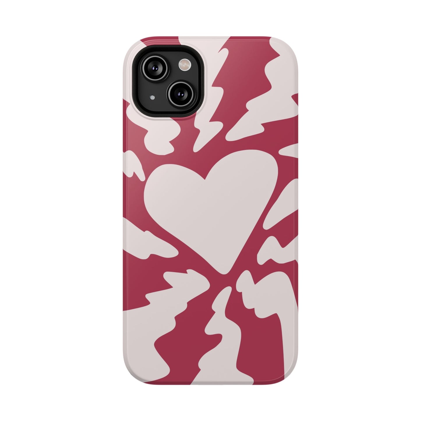 Bold Heartburst Abstract Phone Case – MagSafe Compatible for iPhone & Samsung Galaxy