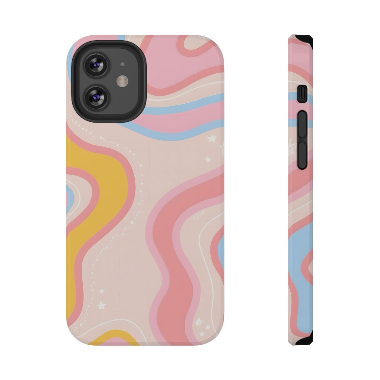 Pastel Dreamy Waves Phone Case – MagSafe Compatible for iPhone & Samsung Galaxy