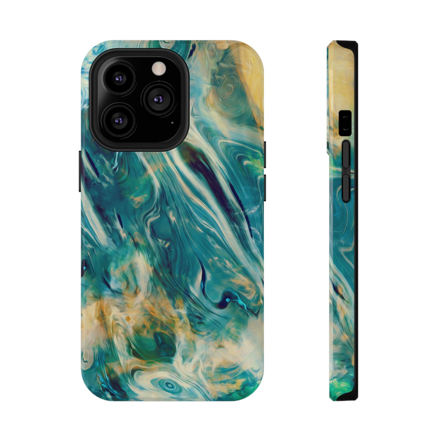 Oceanic Flow Abstract Phone Case – MagSafe Compatible for iPhone & Samsung Galaxy