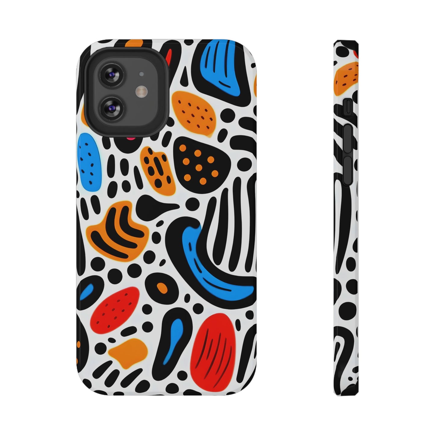 Colorful Abstract Doodle Phone Case – MagSafe Compatible for iPhone & Samsung Galaxy