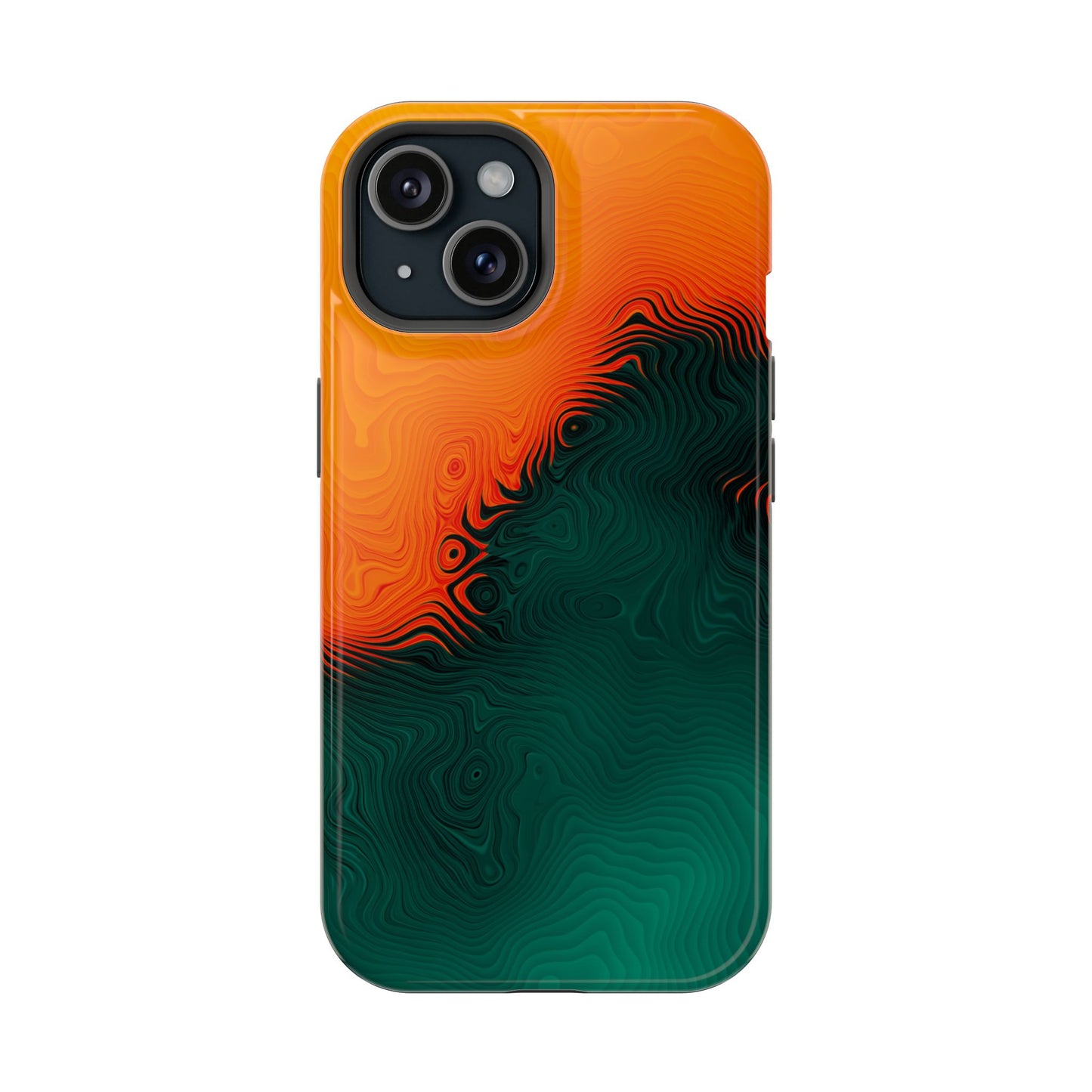 Topographic Heatwave Phone Case – MagSafe Compatible for iPhone & Samsung Galaxy