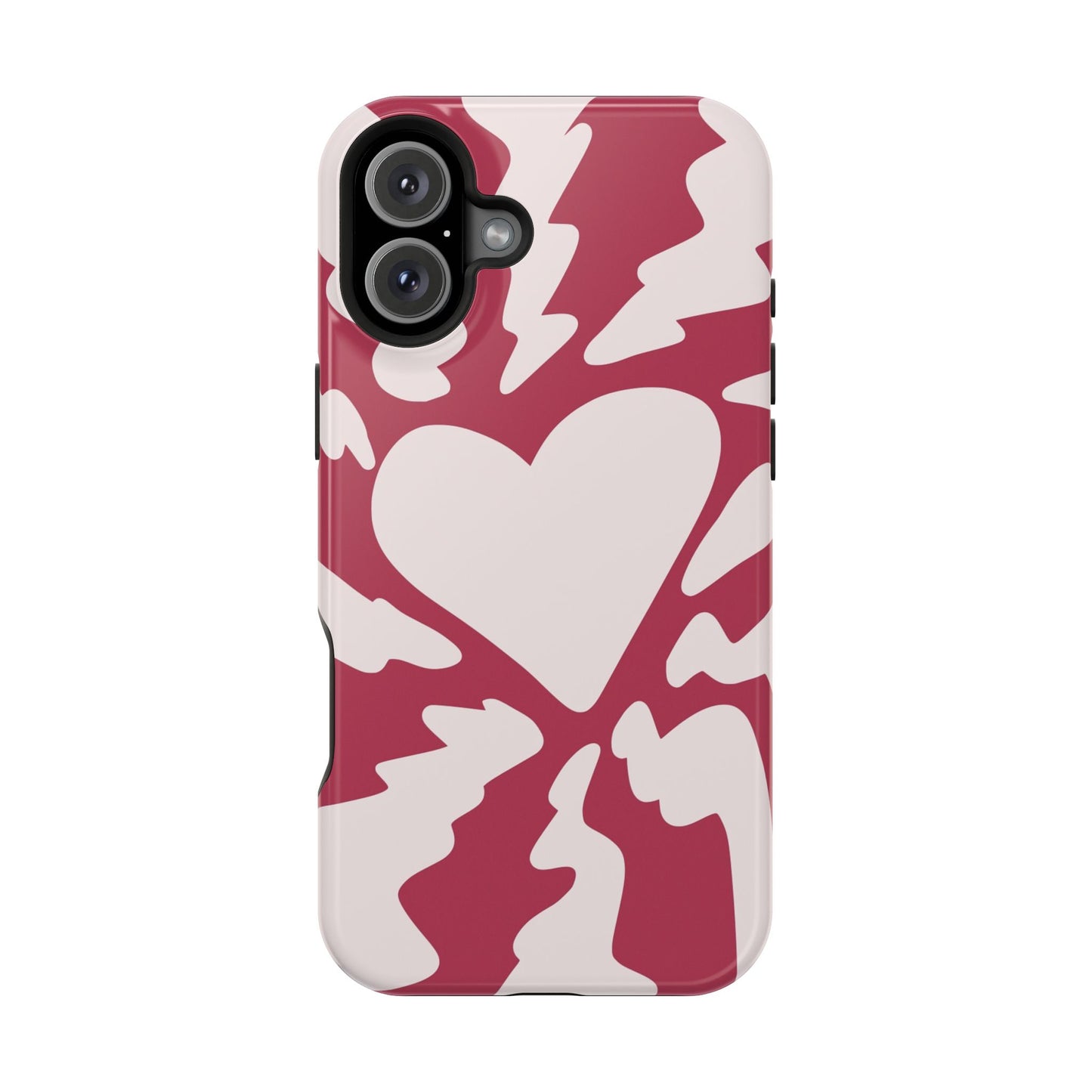 Bold Heartburst Abstract Phone Case – MagSafe Compatible for iPhone & Samsung Galaxy
