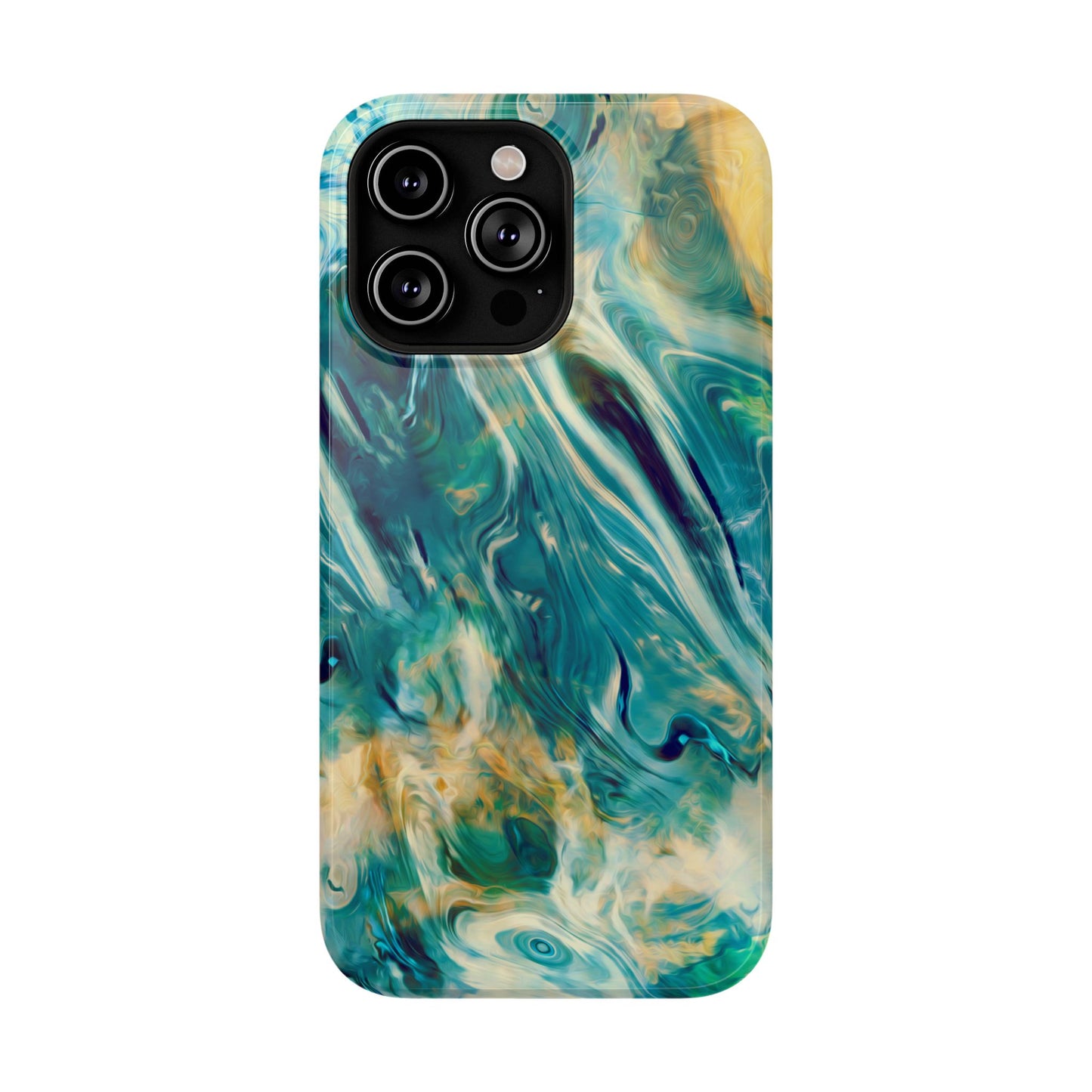 Oceanic Flow Abstract Phone Case – MagSafe Compatible for iPhone & Samsung Galaxy