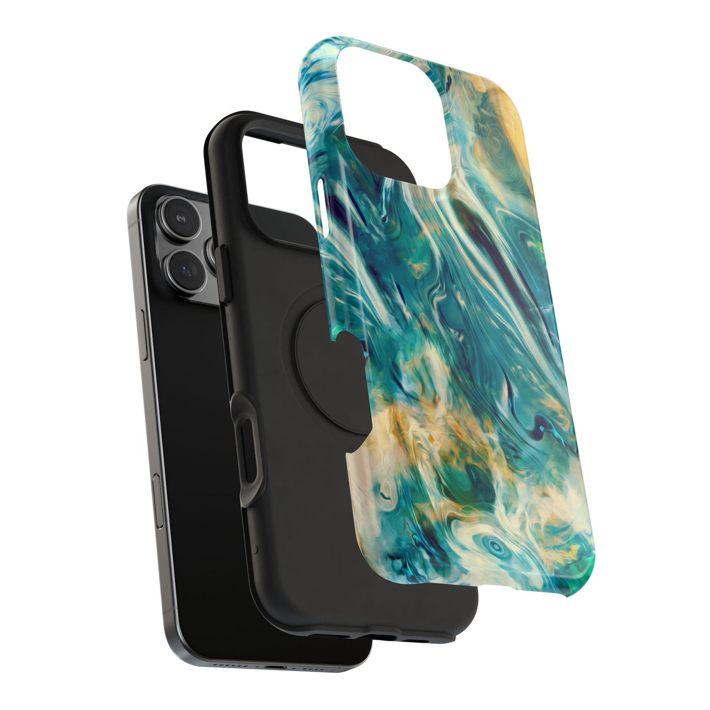 Oceanic Flow Abstract Phone Case – MagSafe Compatible for iPhone & Samsung Galaxy