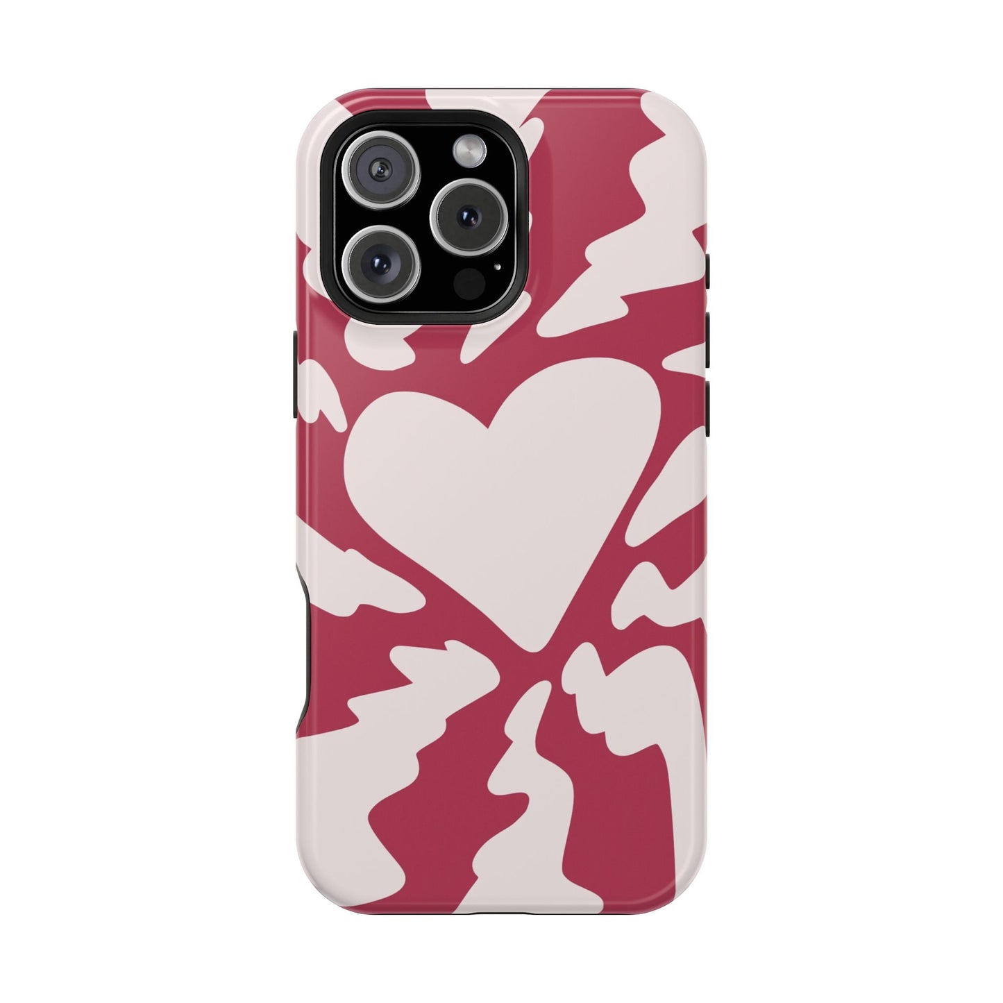 Bold Heartburst Abstract Phone Case – MagSafe Compatible for iPhone & Samsung Galaxy