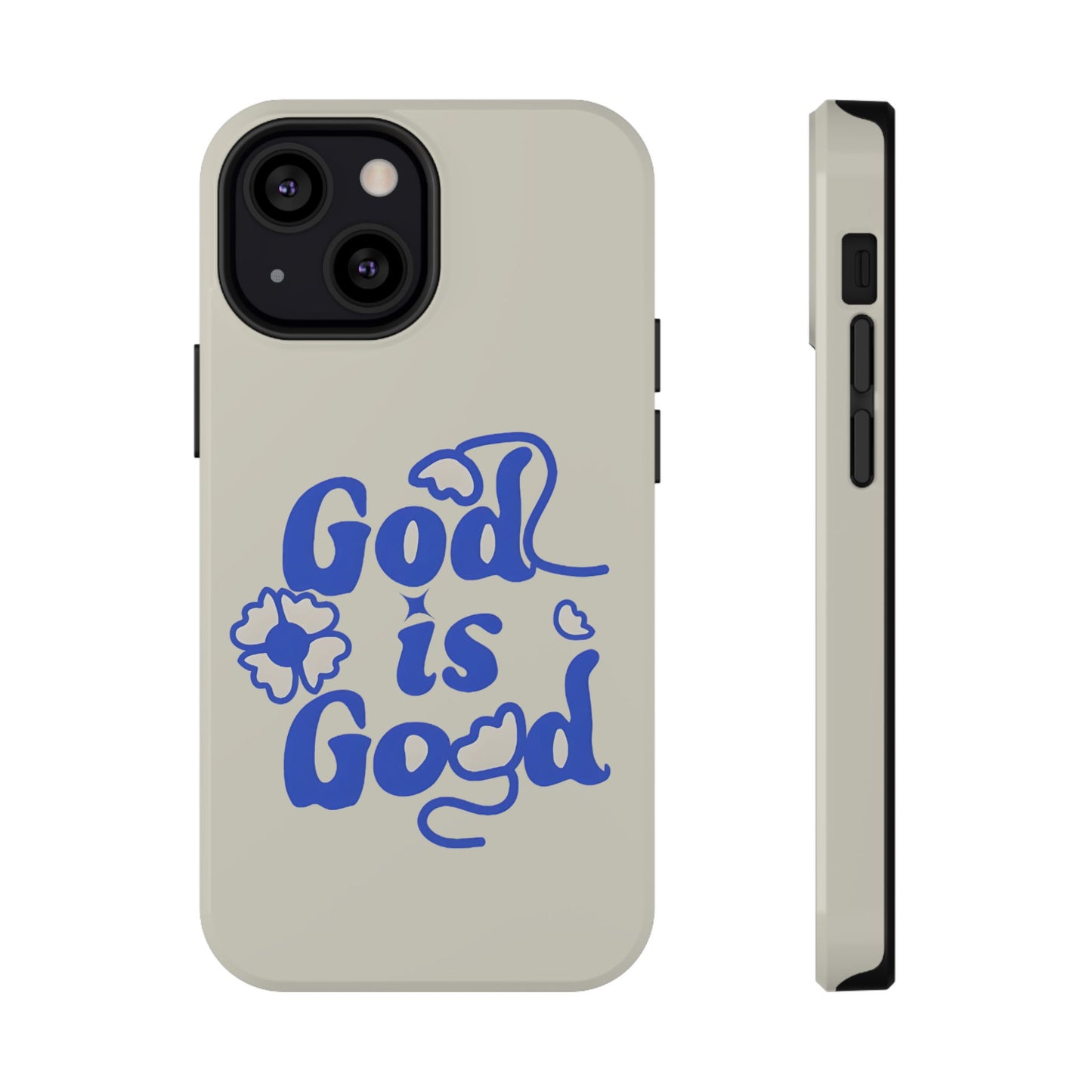 Floral Faith "God Is Good" Phone Case – MagSafe Compatible for iPhone & Samsung Galaxy